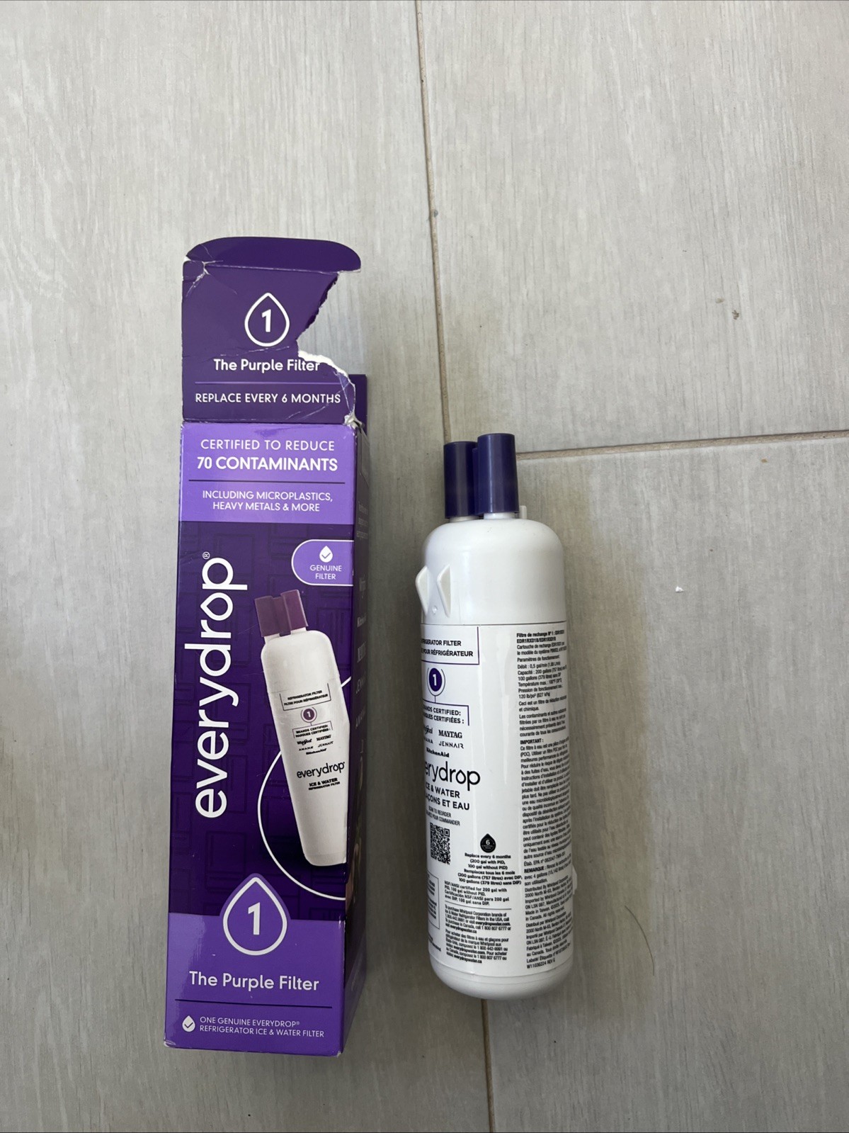EverDrop #1 Ice & Water Refrigerator Filter ΕDR1^RXD1
