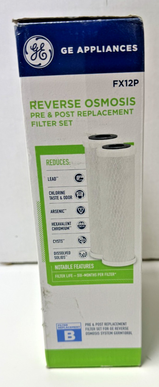 GE FX12P Under Sink Water Filter | Replacement for Reverse Osmosis System | NSF