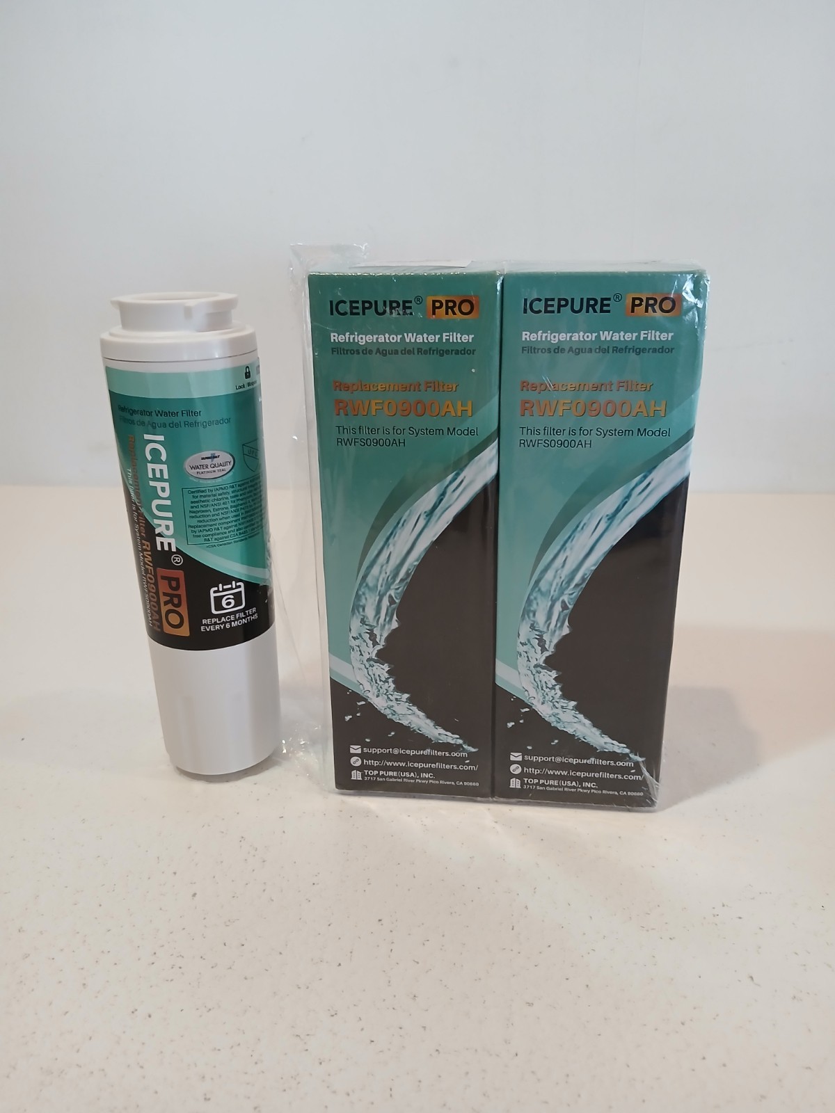 ICEPURE PRO UKF8001 Refrigerator Water Filter Replacement 2Pack NSF 53/42/401​