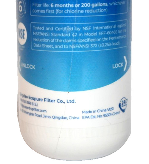 Waterdrop WD-F46 Refrigerator Water Filter for LG LT1000P, LT1000PC, ADQ747935