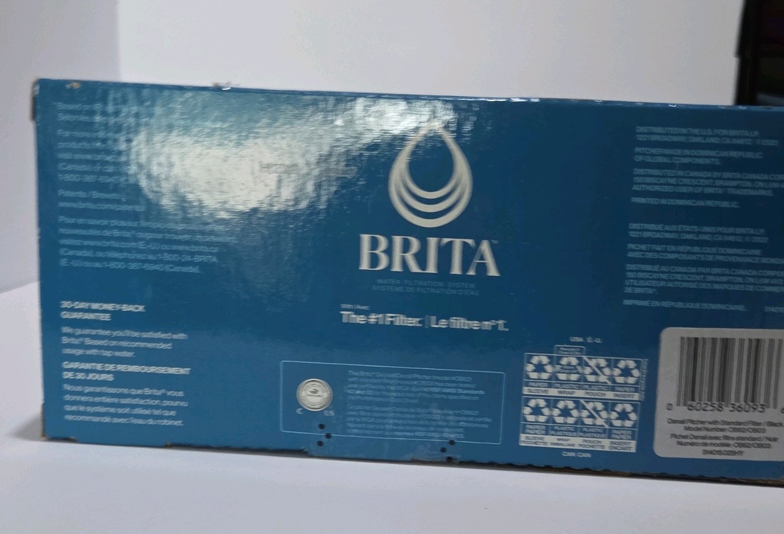 BRITA Denali Filter Jug, 6 Cup, Black/Clear, For Brita Maxtra+, Chlorine Removal
