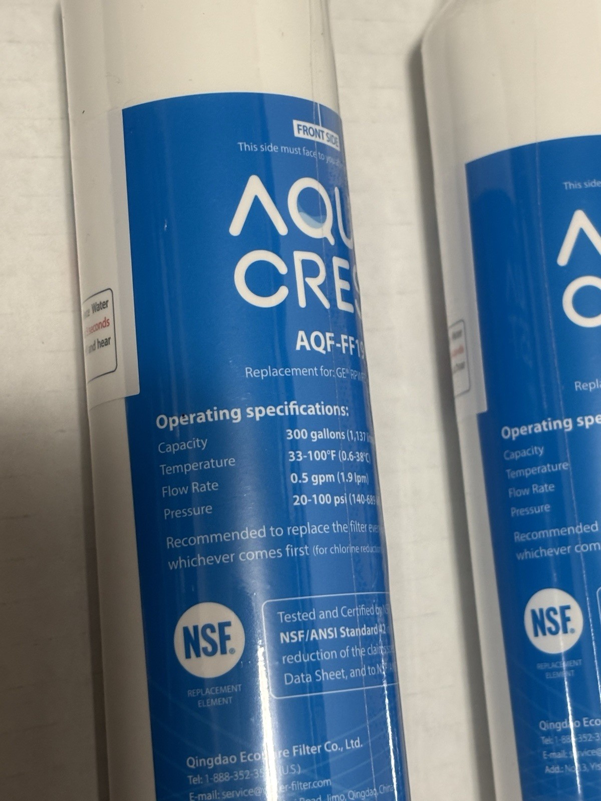 RPWFE Refrigerator Water Filters Replacement For GE RPWFE RPWF w/ Chip- 2 Pack