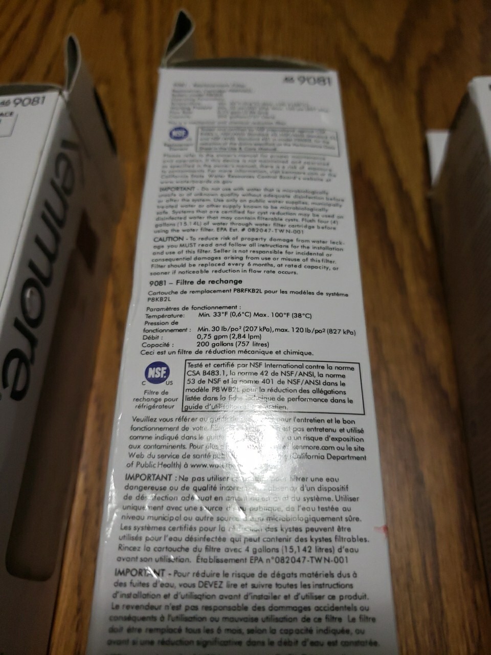 Kenmore 469081 Lot Of 3 Refrigerator Water Filters New In Box 2 Sealed 1 Opened