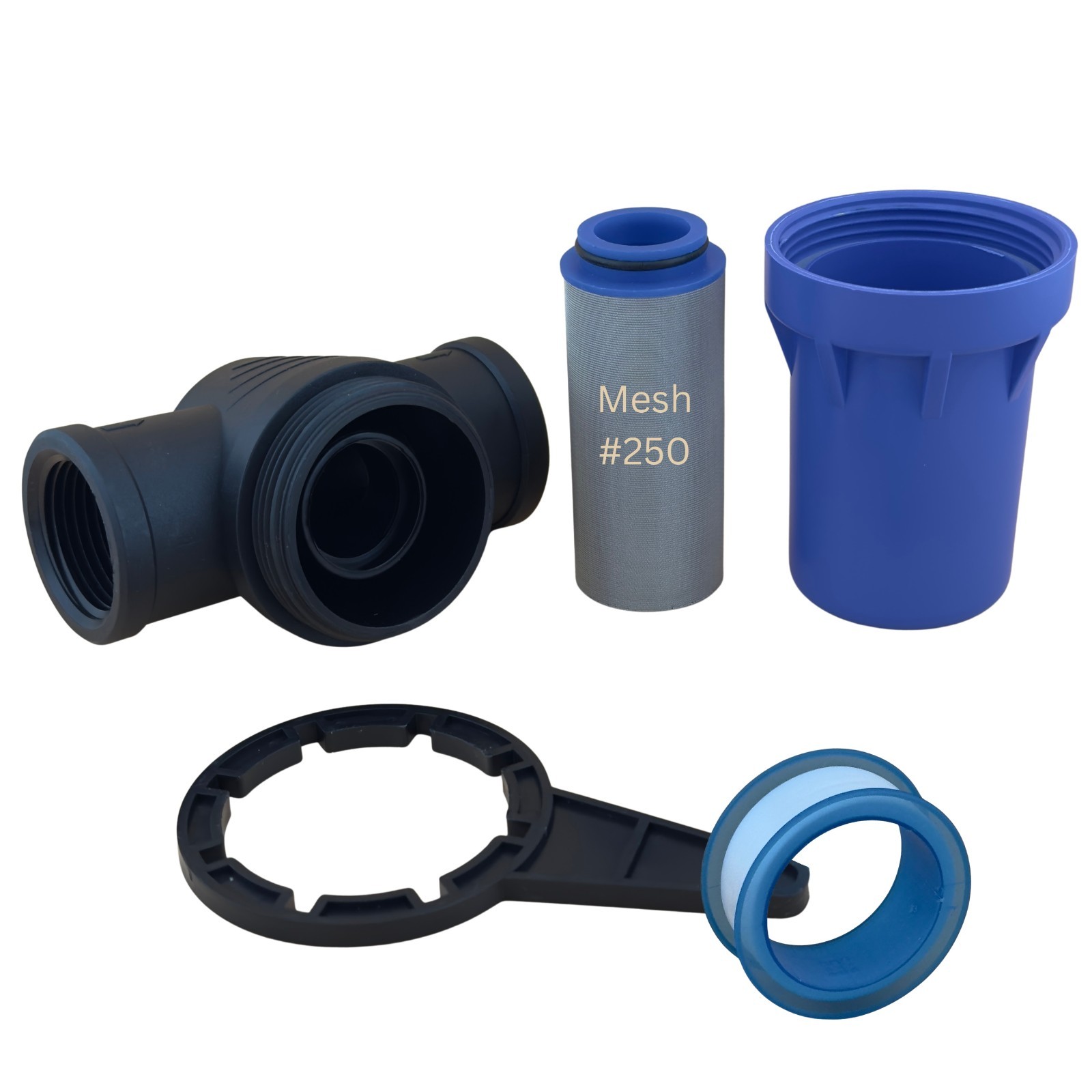 QUTO Blue Cup Inline Strainer 1 Inch FNPT Water Pump Irrigation Screen Filter 1″