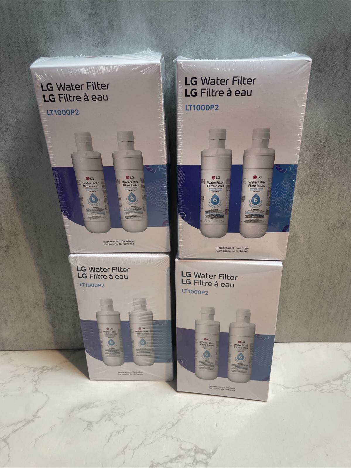4-2pks. Genuine LG LT1000P2 6-Month / 200 Gal Refr Replacement Water Filter