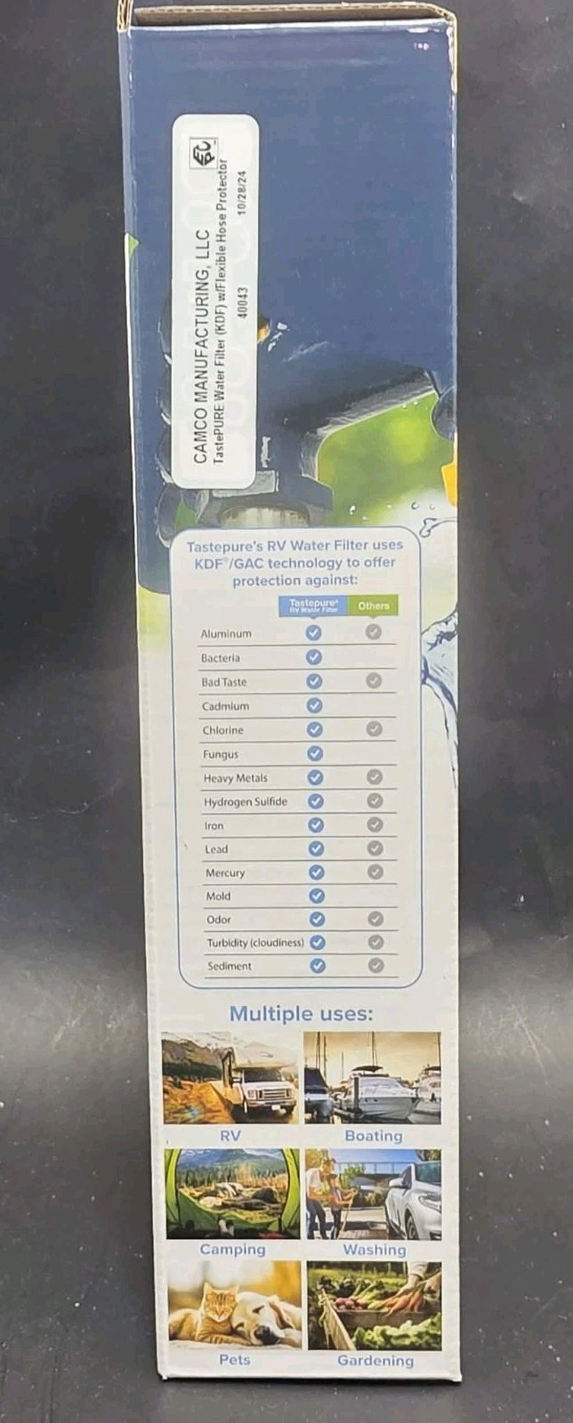 CAMCO Tastepure RV Water Filter New Advanced 6-Step Patent-Protected Filtration
