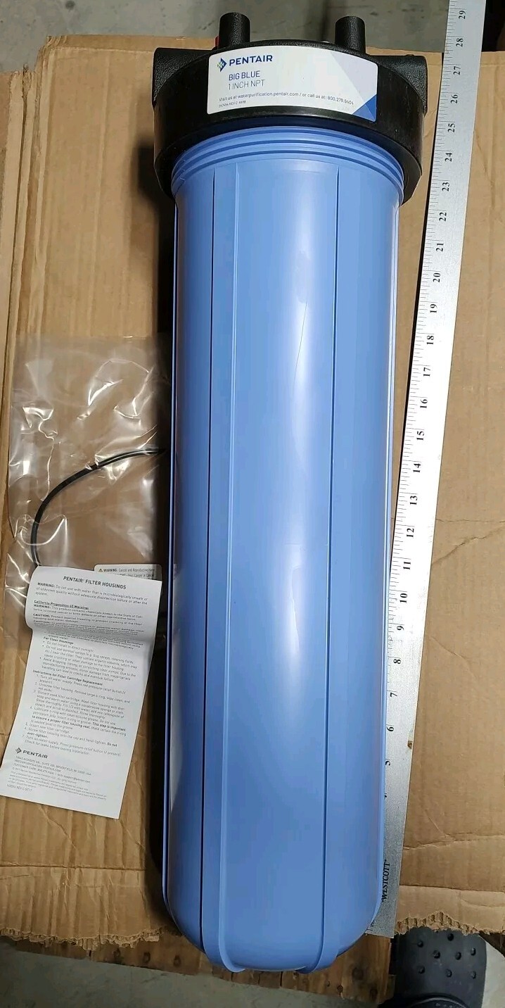 NEW OPEN BOX Pentair Pentek 247454 20″ Big Blue Filter Housing 1” NPT for water