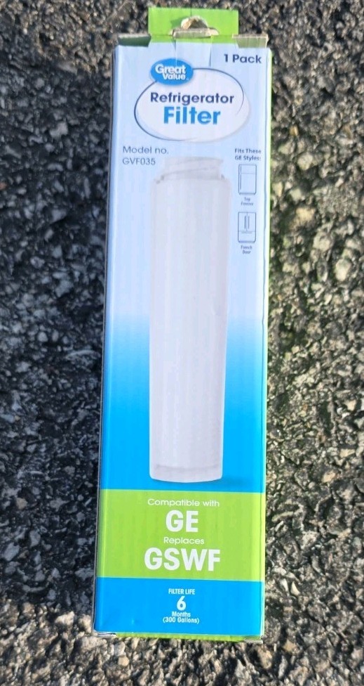 Great Value Refrigerator Replacement Water Filter for GE GSWF & Kenmore 46-9914
