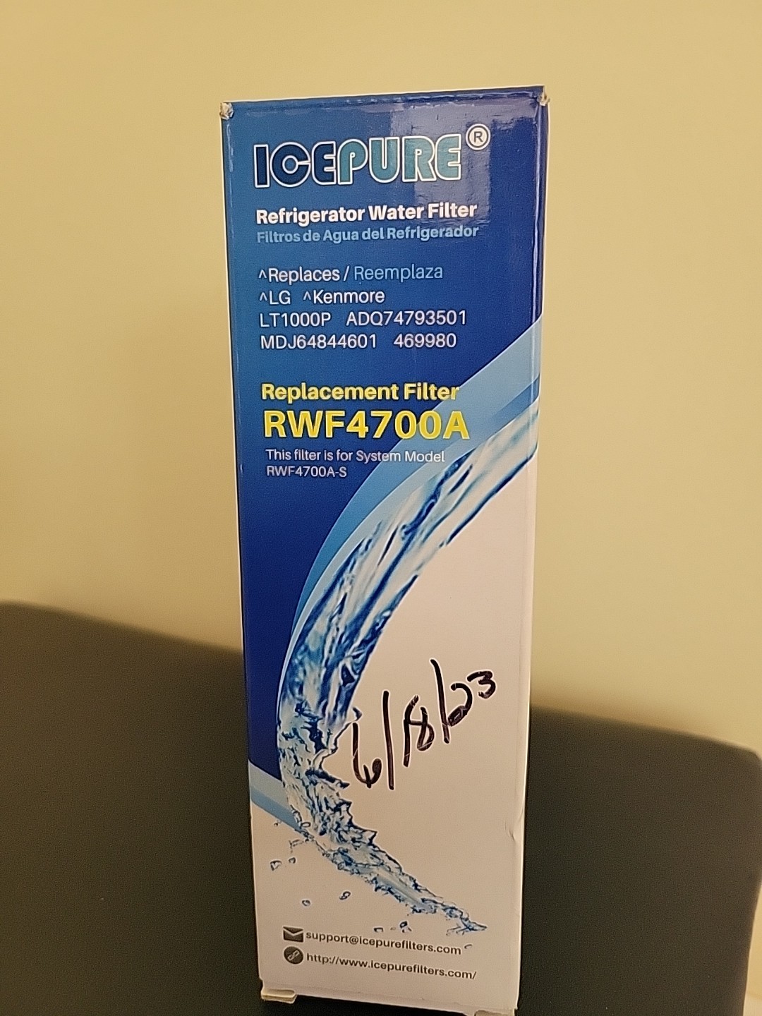 ICEPURE RWF4700A for LGLT1000P Refrigerator Water Filter NEW & SEALED!