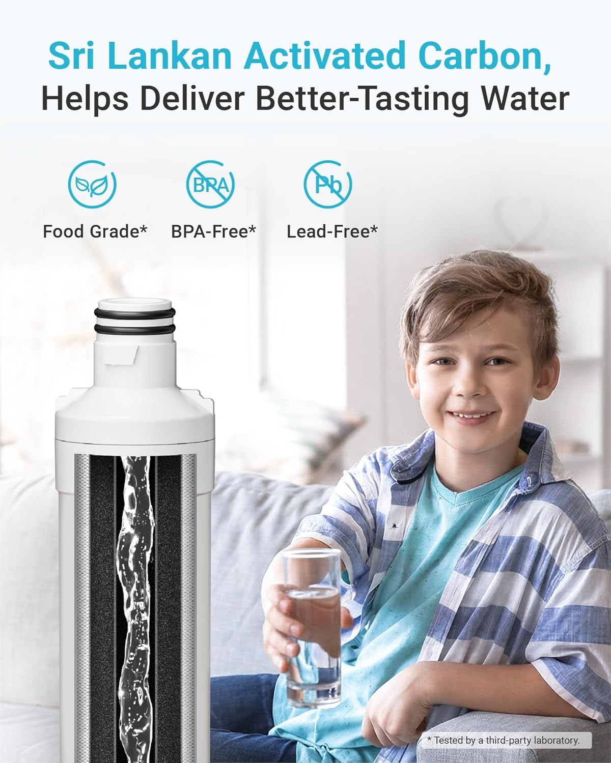 AQUA CREST ADQ747935 Refrigerator Water Filter Replacement for LG® LT1000P®（2）