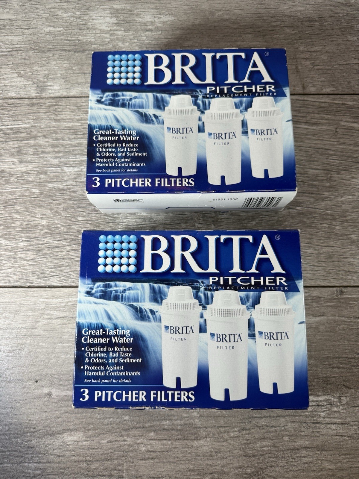 Brita Pitcher Replacement Filters 3 Count White Brand New Sealed