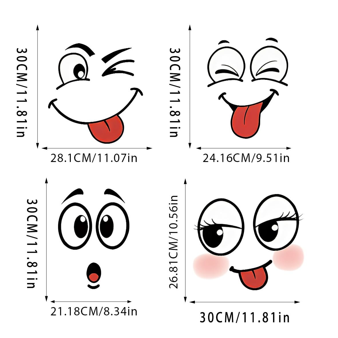 4 Pcs Funny Trash Garbage Can Stickers-Cute Toilet Lid Decal,Adhesive Cartoon…