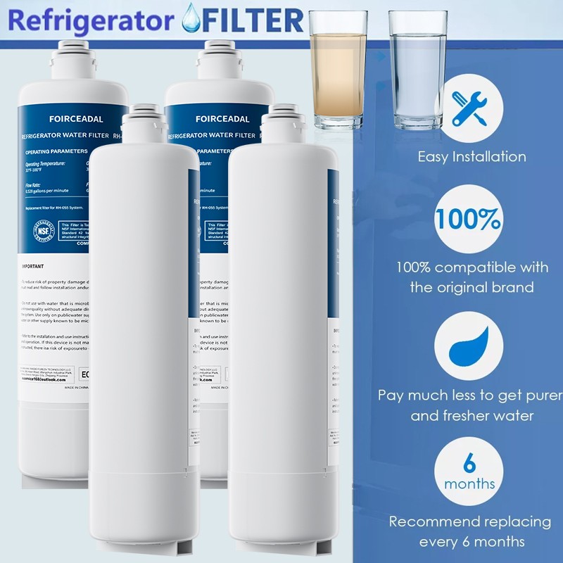 4PCS For Bosch Ultra Clarity Pro BORPLFTR50 Refrigerator Water Filter WFC100MF