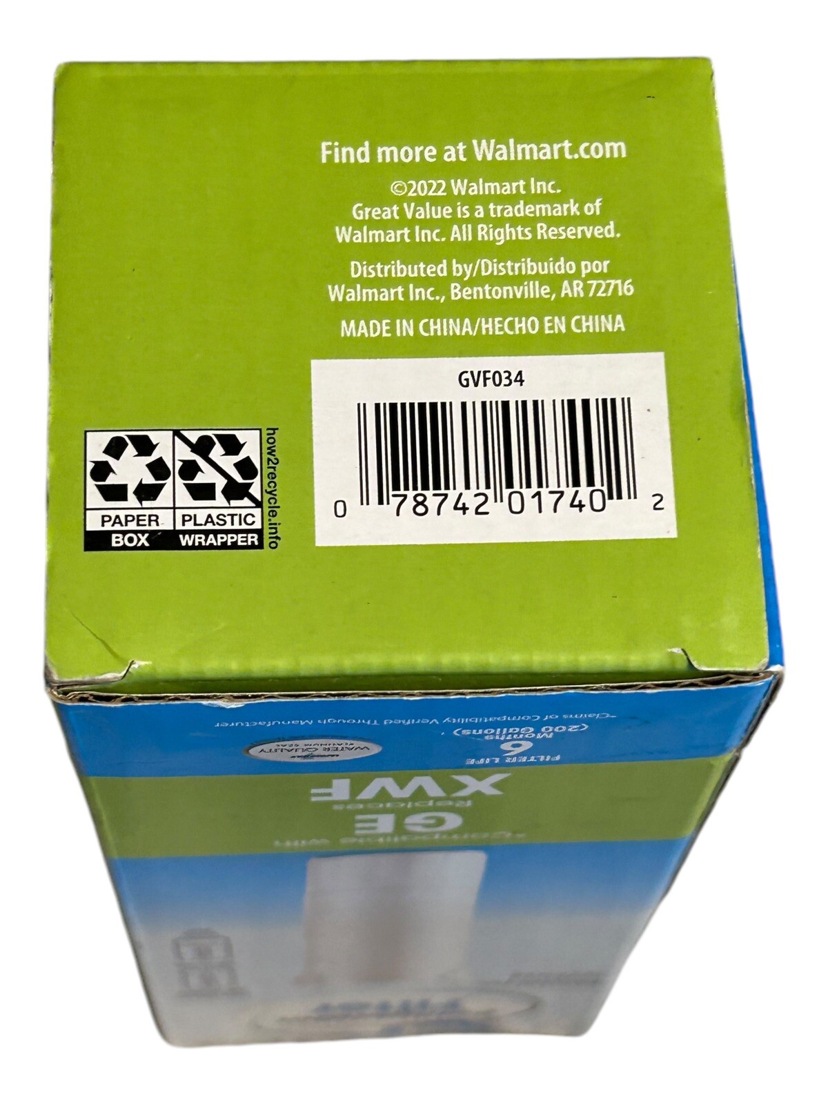 Great Value Water Filter Replaces XWF – For French Door or Side-By-Side – GVF034