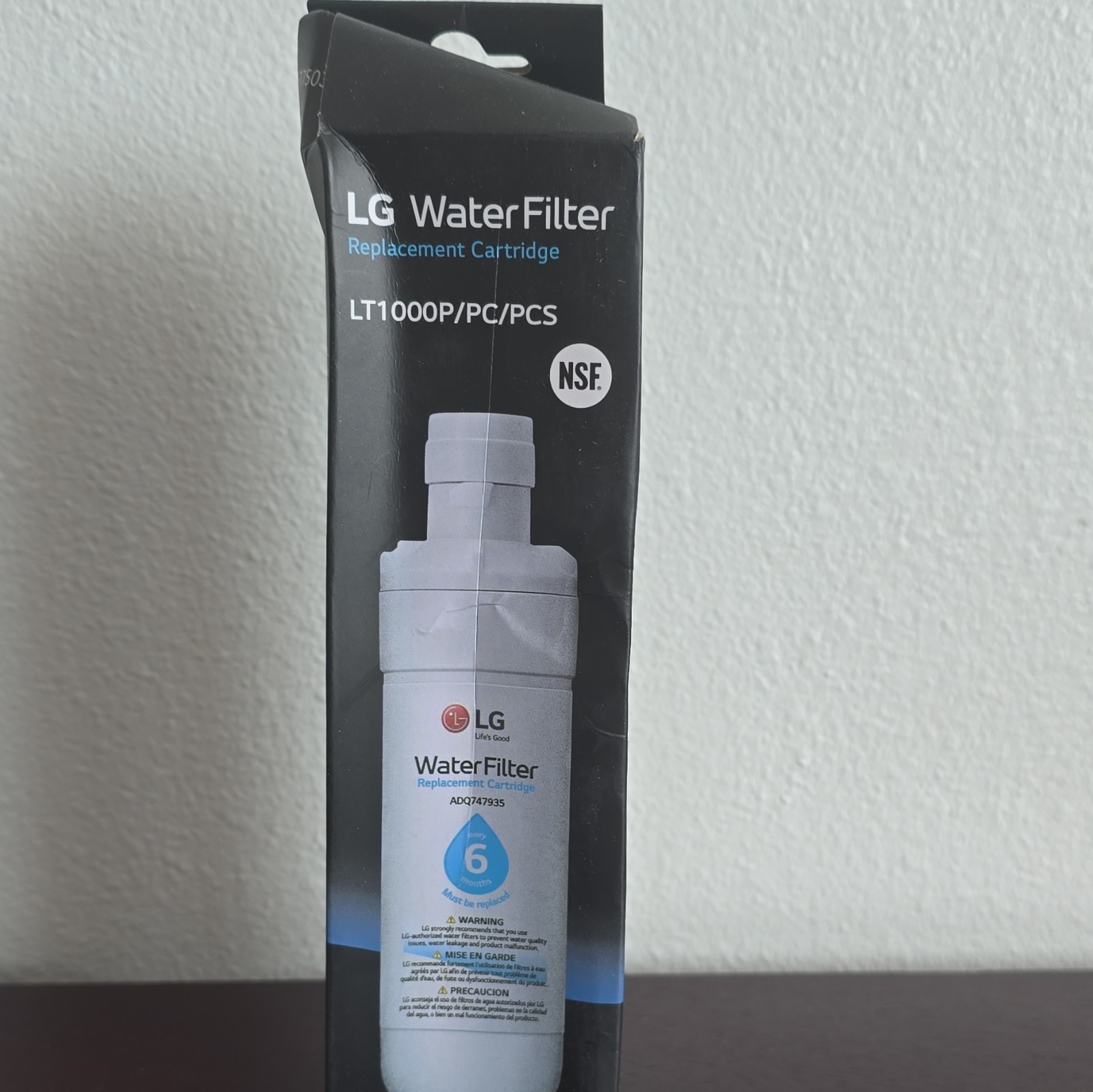 LG LT1000P/PC/PCS Refrigerator Water Filter, 200 gal, Chlorine Taste/Odor