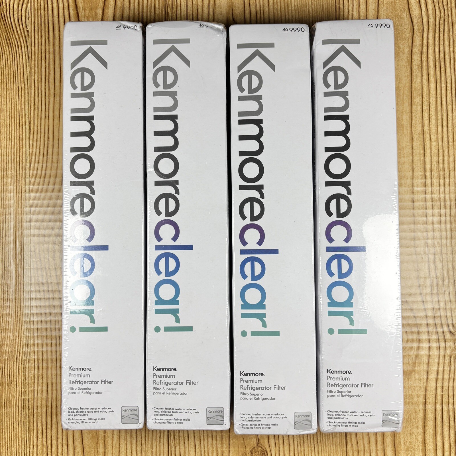 4 NEW Kenmore Clear! 9990 OEM Refrigerator Water Filter Purification Household