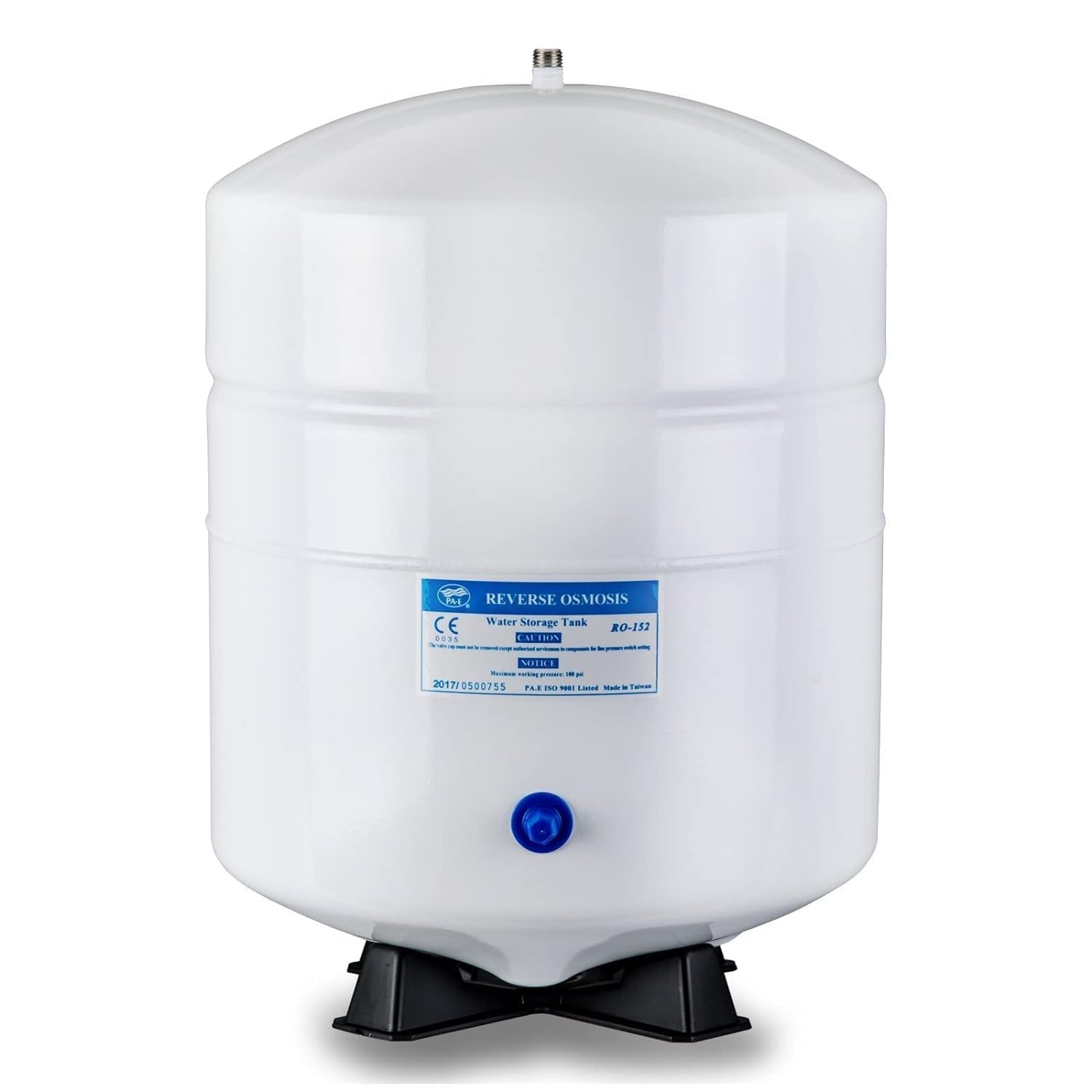 5.5 Gallon Metal Pre-Pressurized Water Tank & Stainless Steel Valve