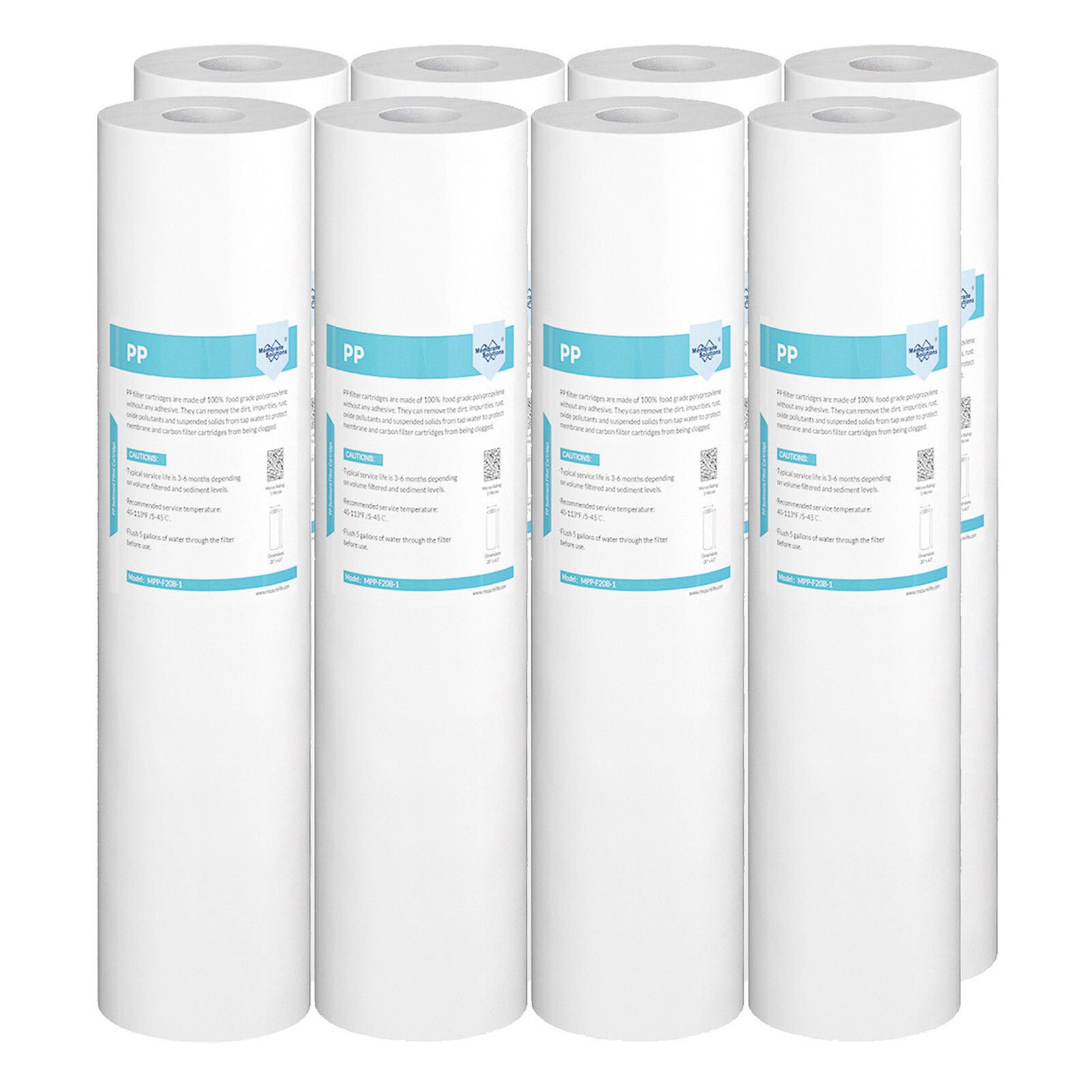 5 Micron 20″ x 4.5″ Big Blue Sediment Water Filter Replacement Whole House 1-8PK