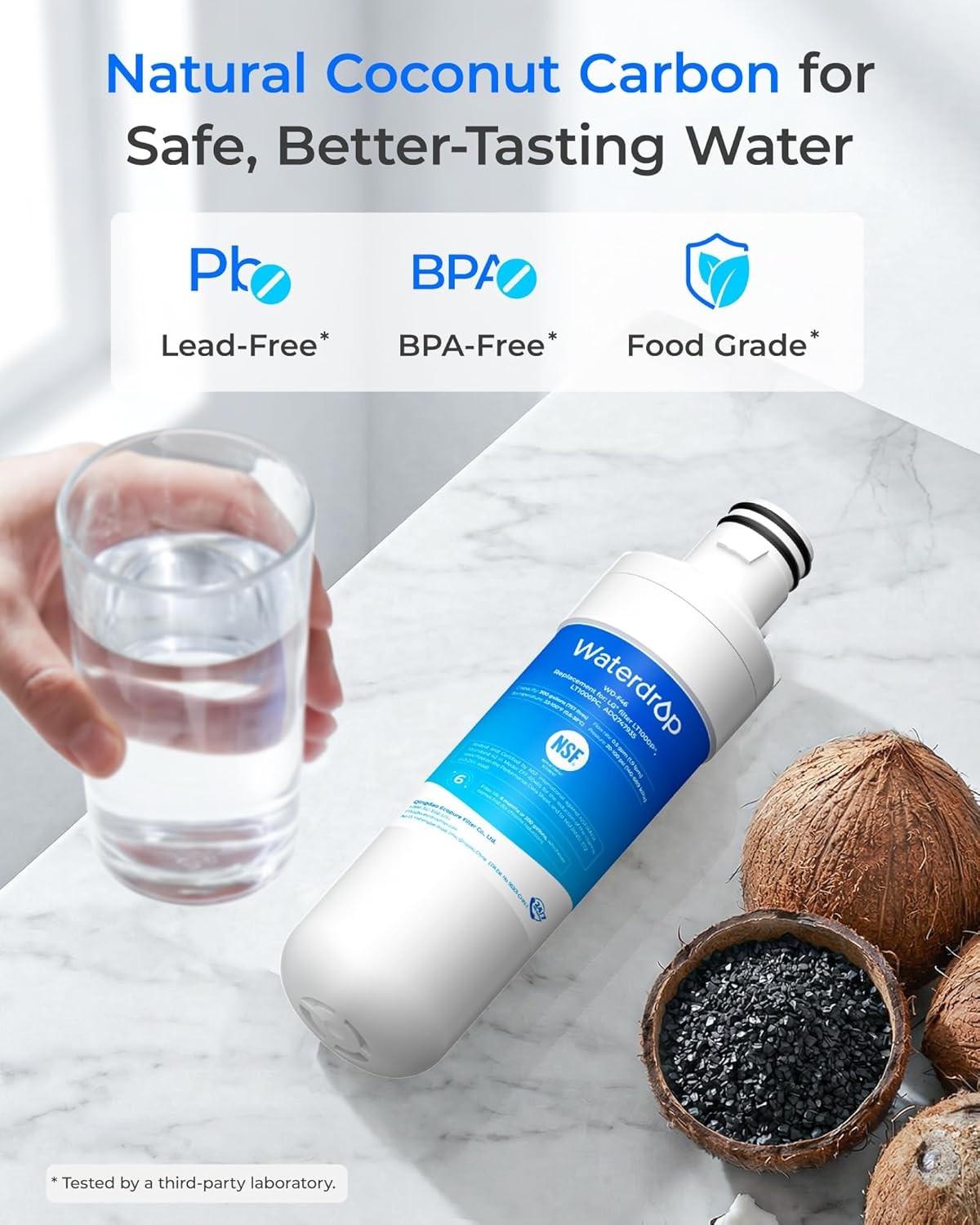 Waterdrop F46A01 Refrigerator Water & Air Filter Replacement for LG® LT1000P®(3)