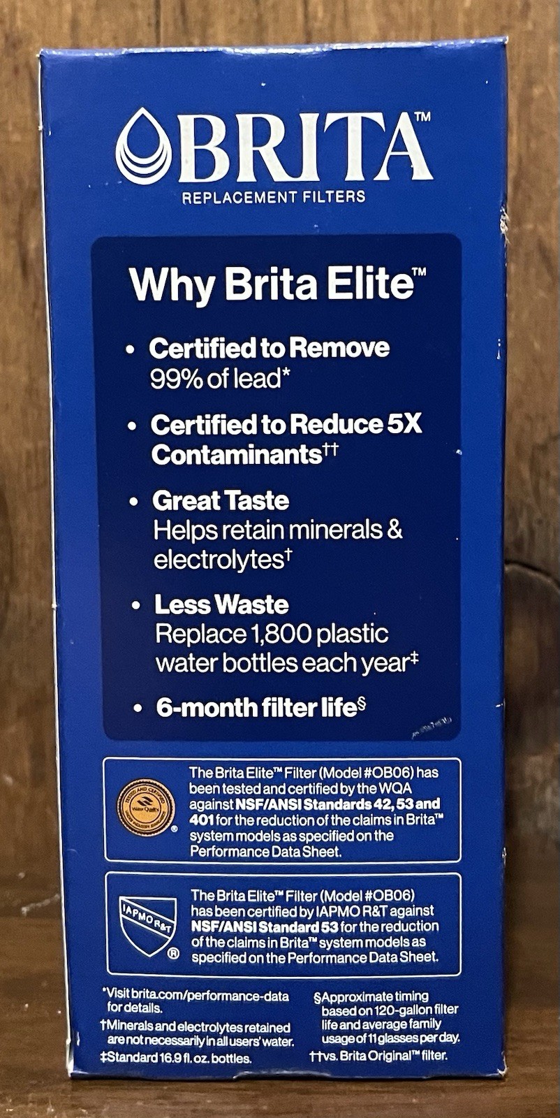 BRITA ELITE Replacement Water Filter – Reduces Contaminants for 6 Months – NEW
