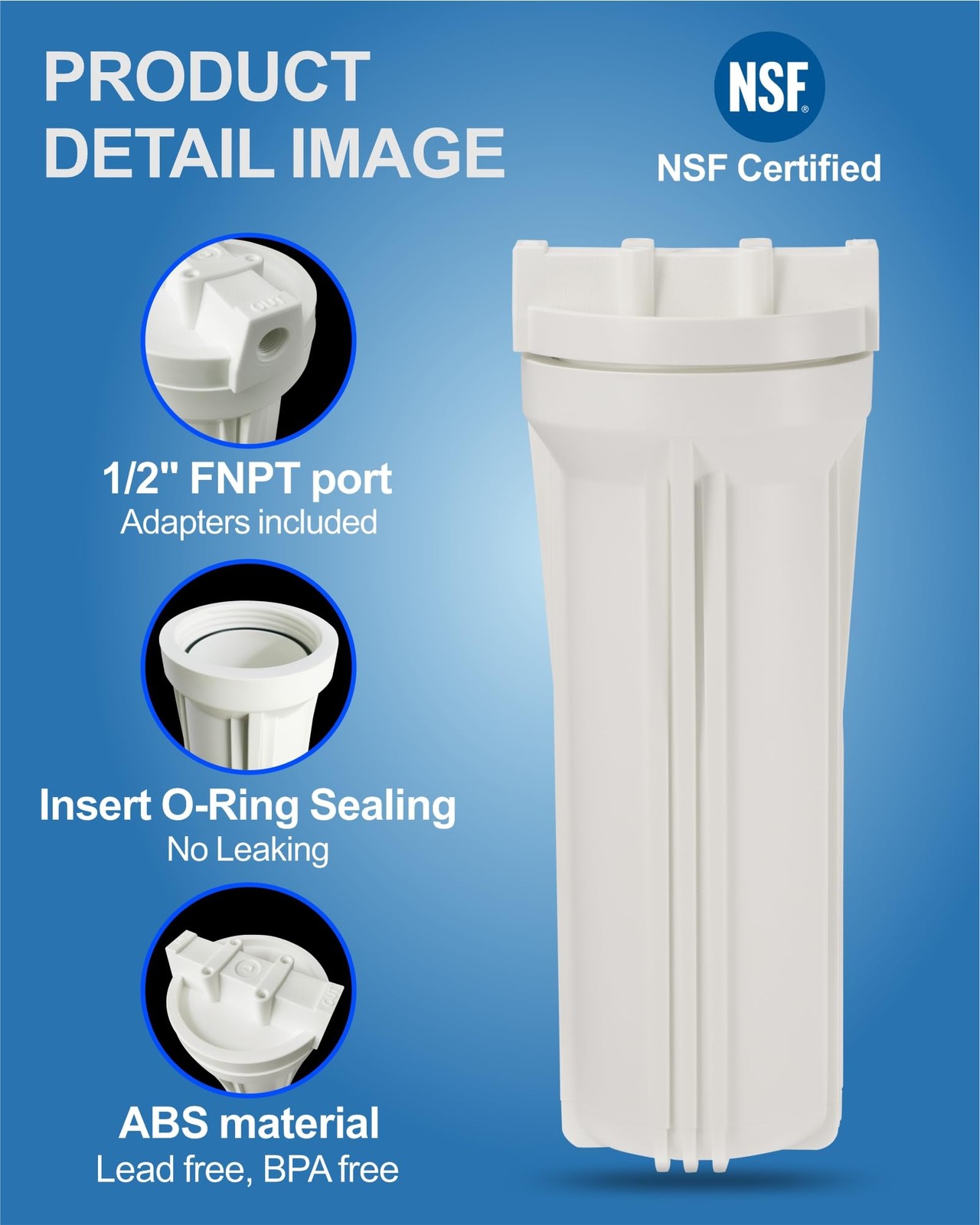 Under Sink Water Filtration System, NSF Certified Single Stage 10 x 2.5 Inch …