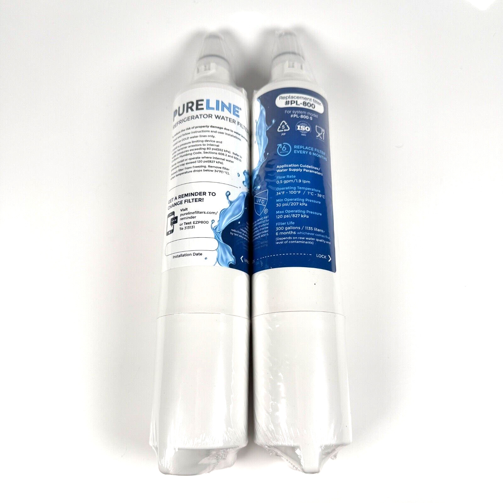 PureLine Refrigerator Water Filters PL-800 (x2) For Kenmore 9990 LG LT600P NEW