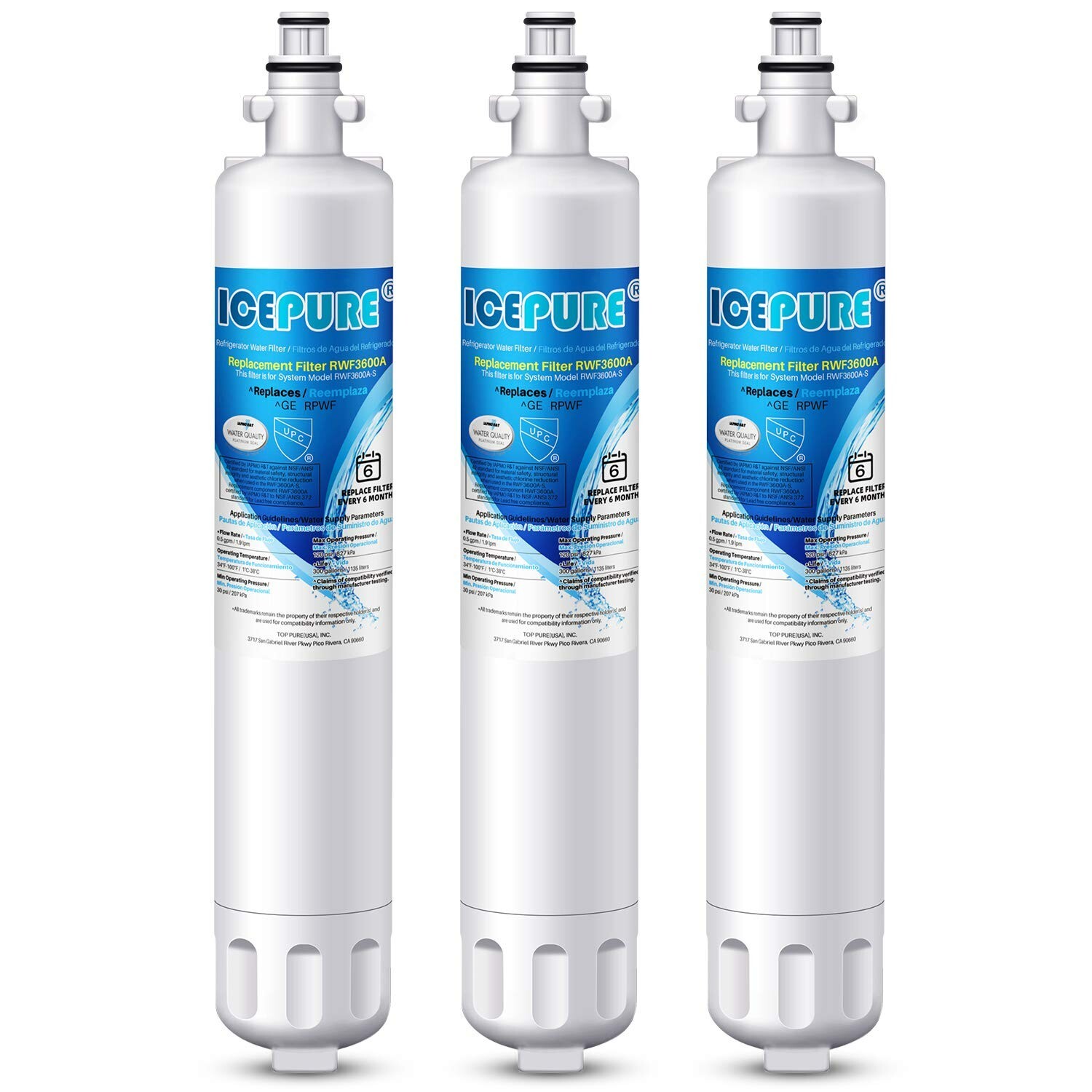 Refrigerator Water Filter Replacement For GE RPWF(𝐍𝐎𝐓 𝐑𝐏𝐖𝐅𝐄), RWF3600A