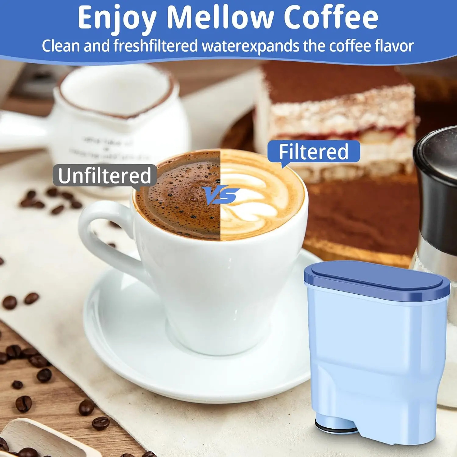 1/2/3/4/6pcs Coffee Machine Water Filter Parts for Philips Aqua Clean CA6903/10,