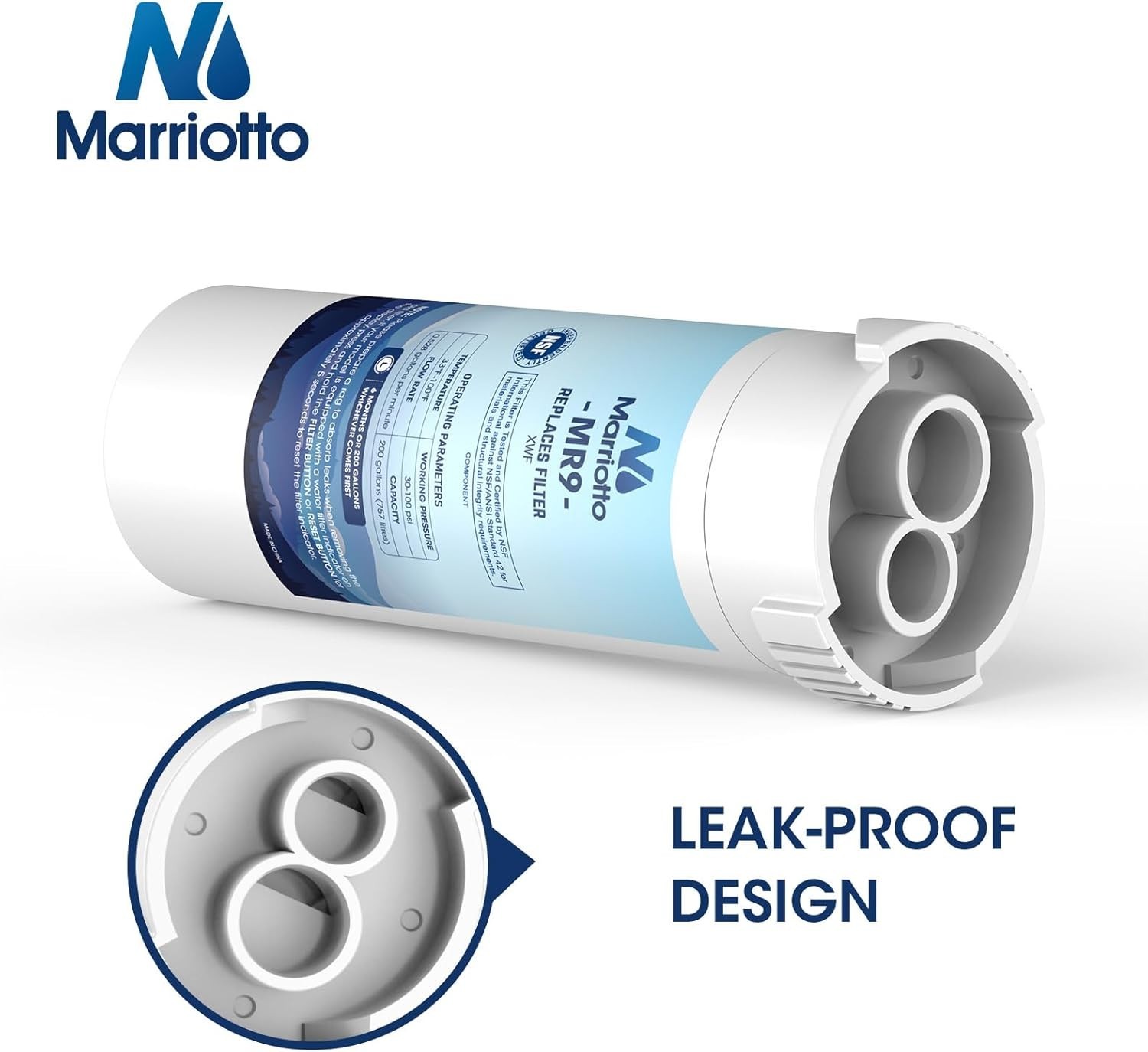 Replacement Water Filter 3 Pack NSF Certified for GE Side by Side Refrigerators