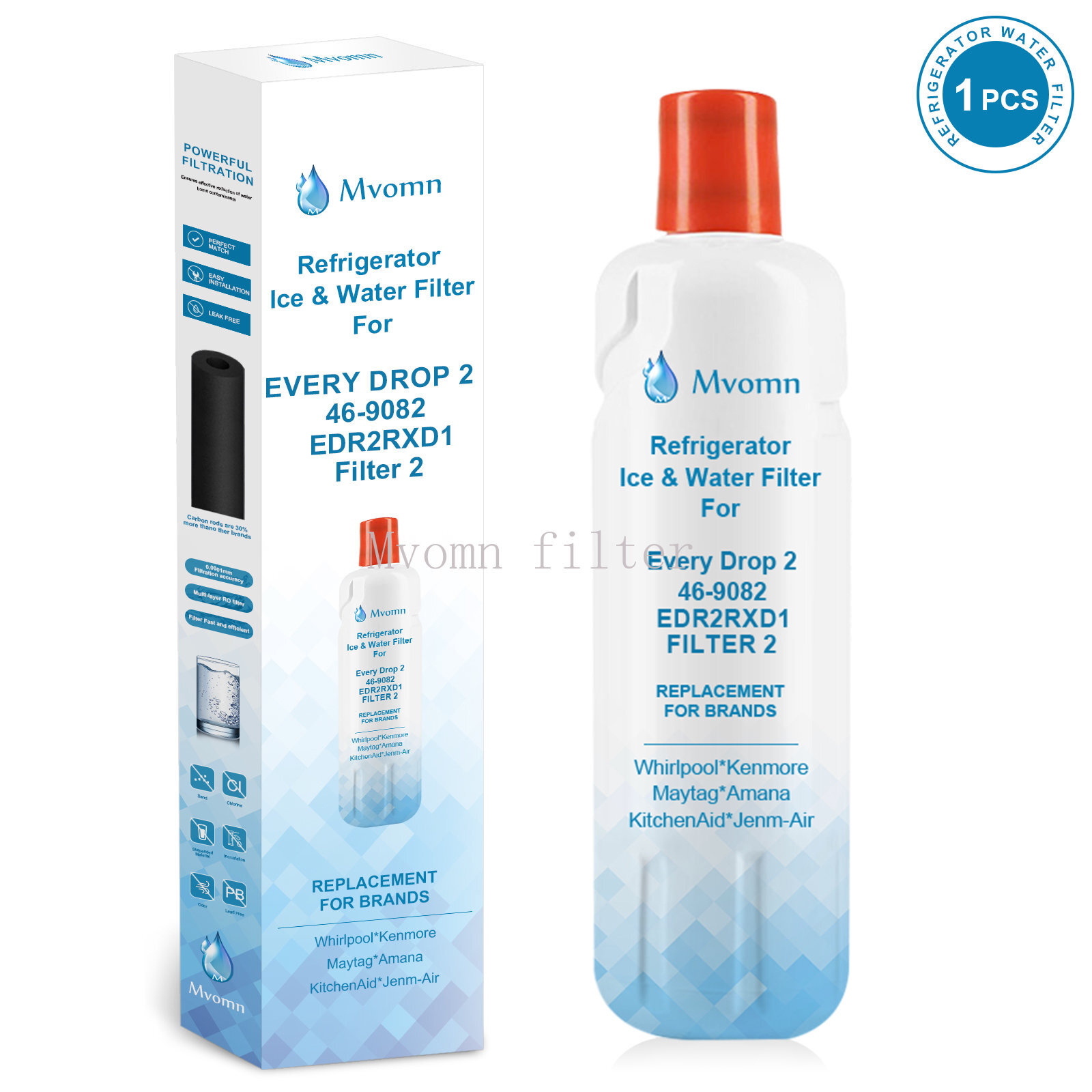 1 Pack Kenmore 9082 Replacement Refrigerator Water Filter for 469082 9903