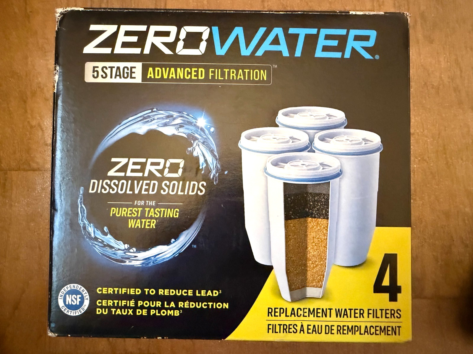 ZeroWater ZR-006 Replacement Water Filters 4-Pack Boxed & SEALED, ships FREE!