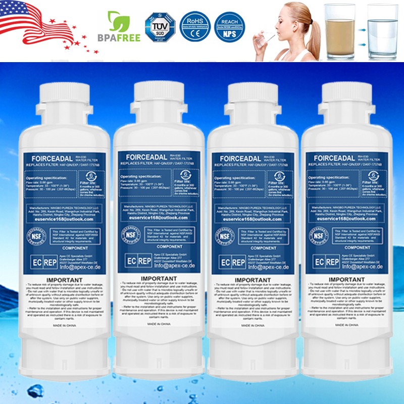 NEW For Samsung DA97-17376B HAF-QIN/EXP REFRIGERATOR Water Ice Filter 8-1 PACK