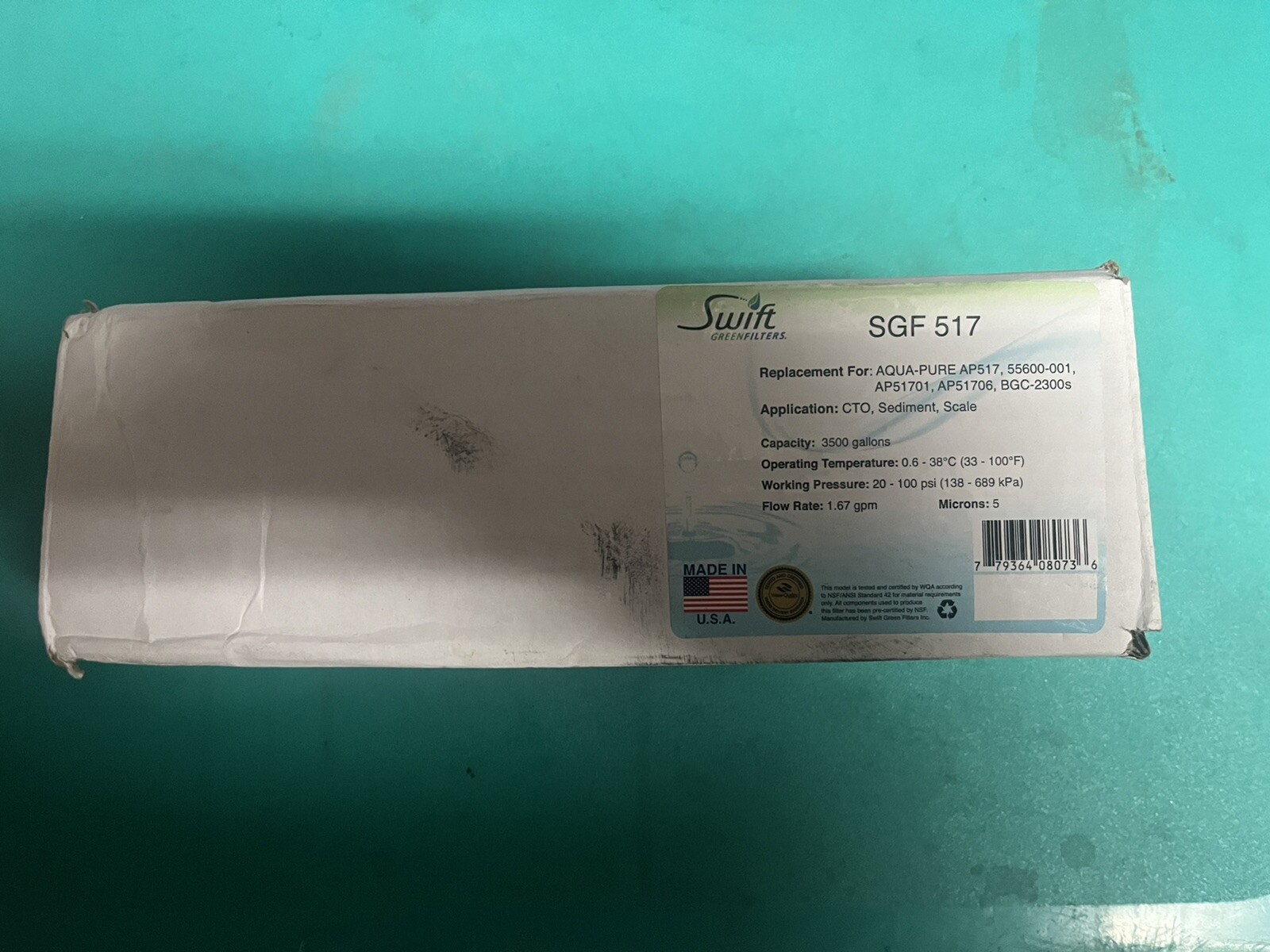 Replacement for 3M CFS517 Water Filter by Swift Green Filters SGF 517
