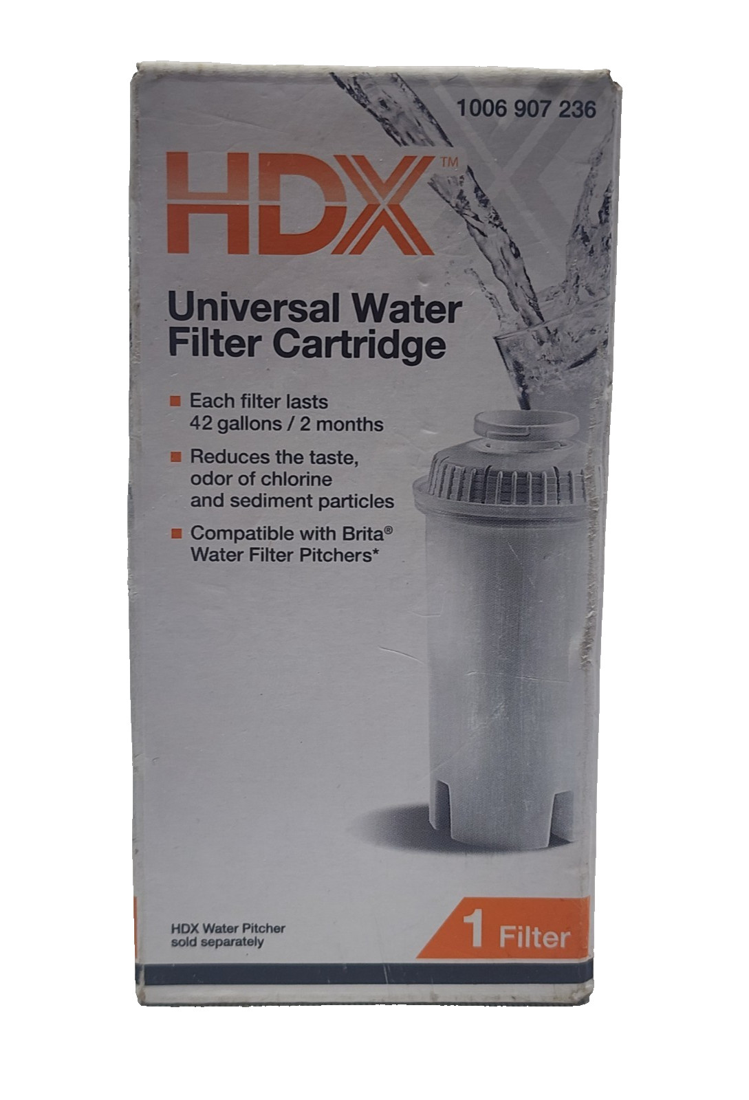 HDX Water Pitcher Replacement Water Filter Cartridges BPA Free