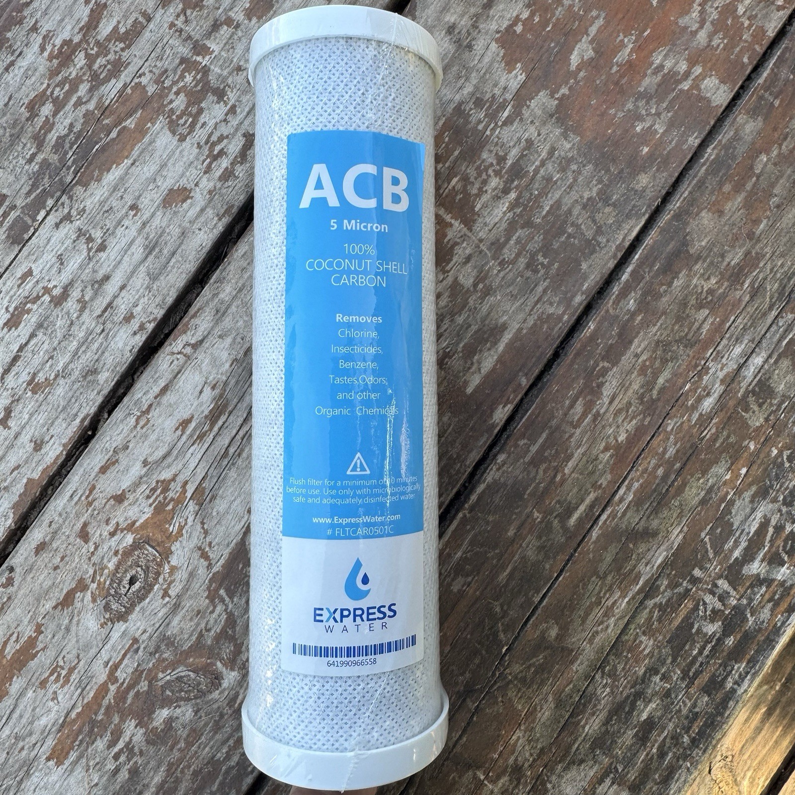 Express Water ACB 5 Micron Coconut Shell Carbon Filter FLTCAR0501C New