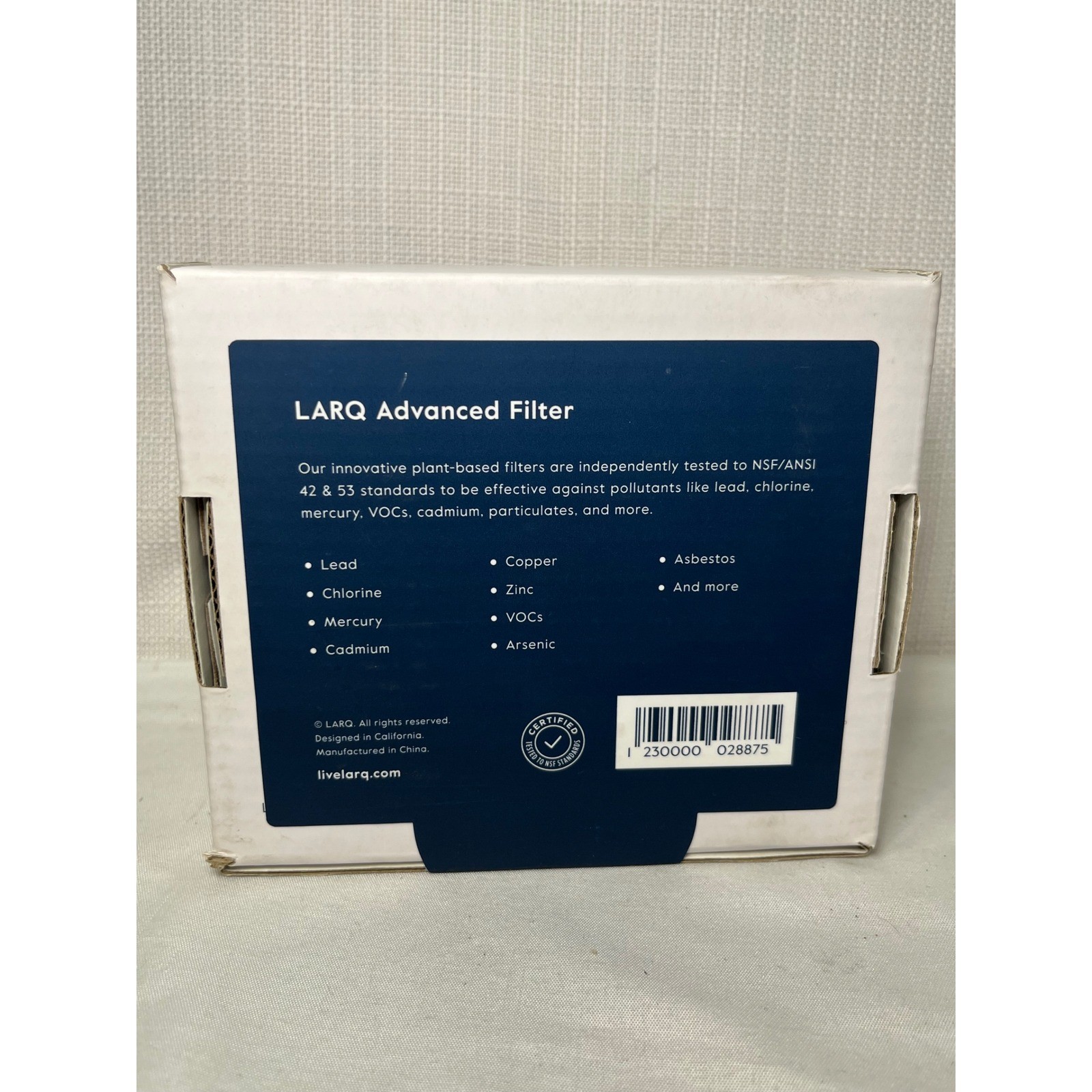 LARQ Advanced Filter Replacement Plant-Based Water Filter NSF/ANSI 42 & 53 New