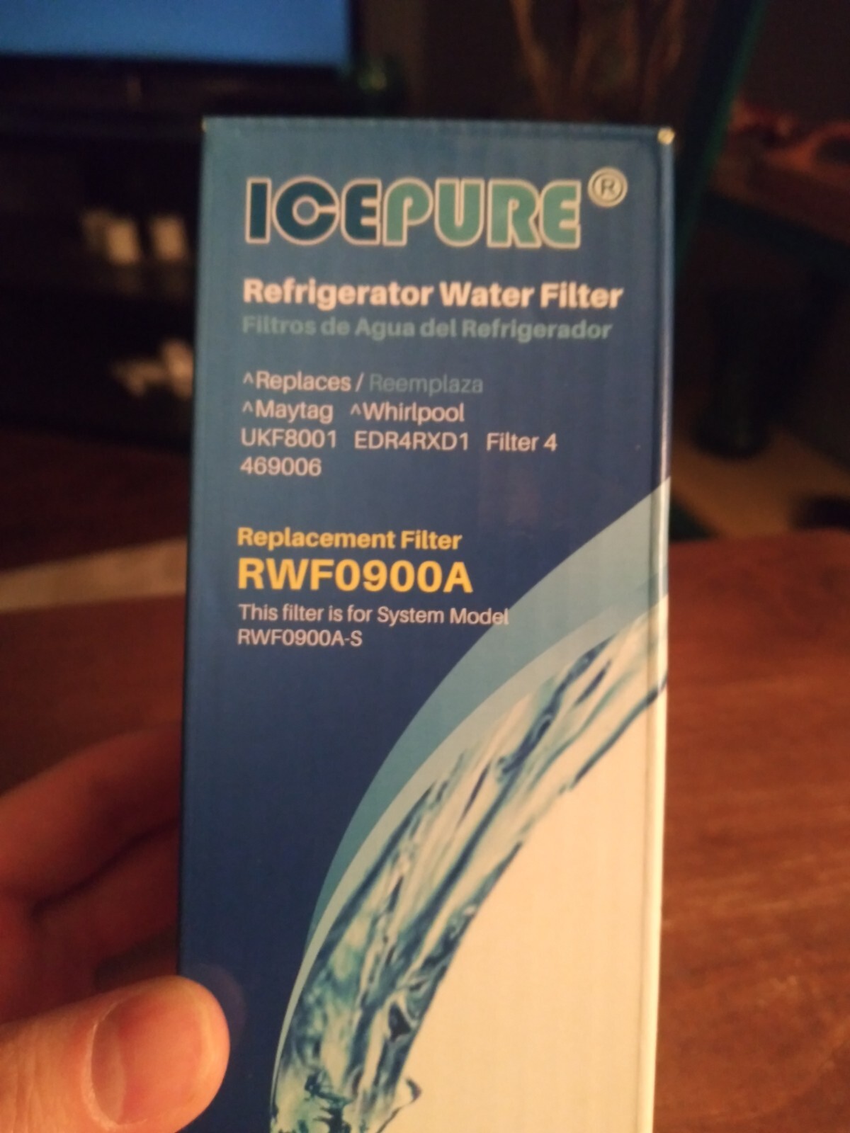 Brand New IcePure RWF0900A Refrigerator Water Filter – Blue/White