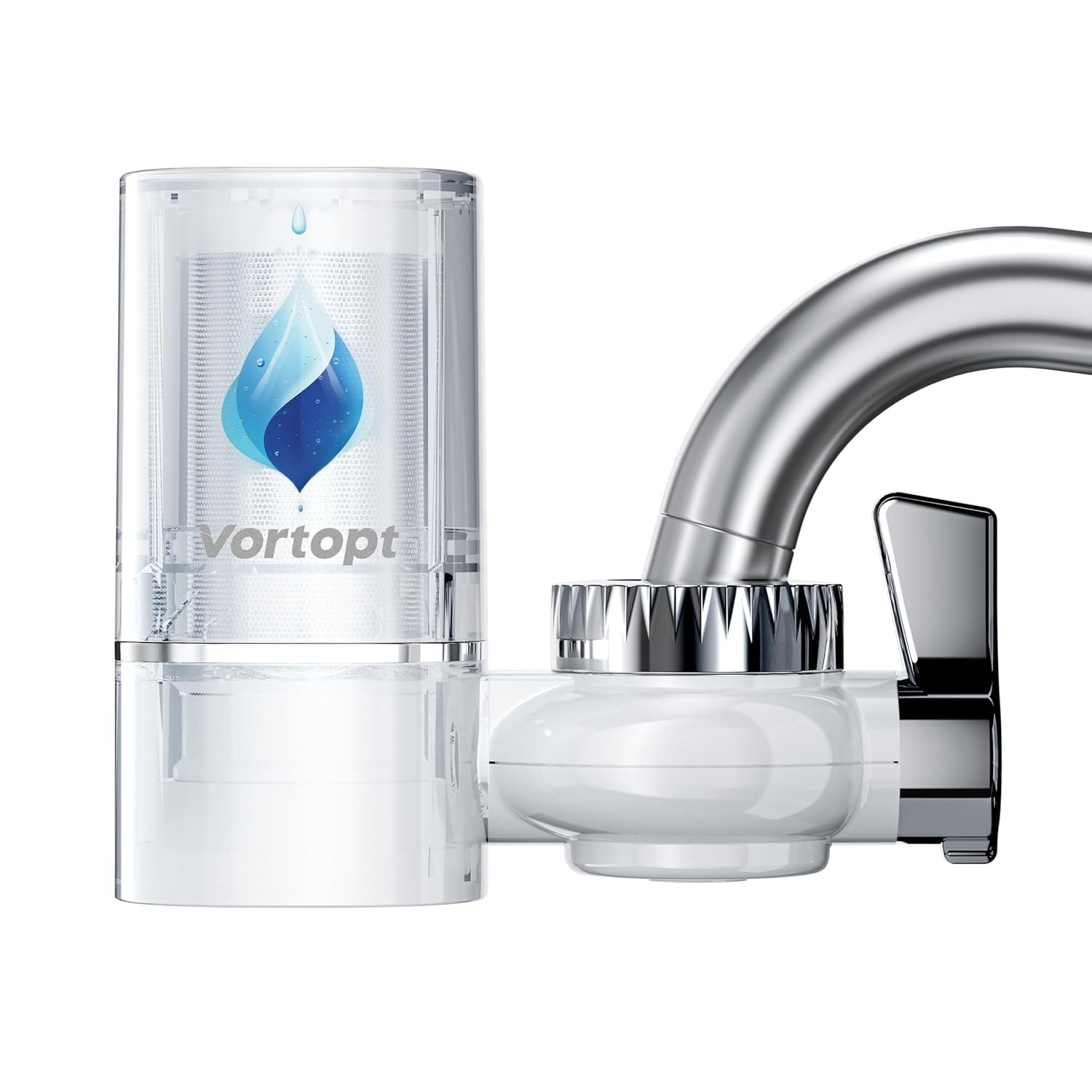 Vortopt Advanced Sink Faucet Filter, NSF Certified Faucet Installation System, 4