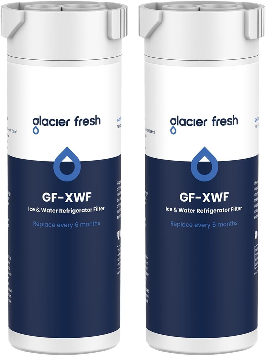 GLACIER FRESH XWF Replacement For GE XWF Refrigerator Water Filter Pack of 2