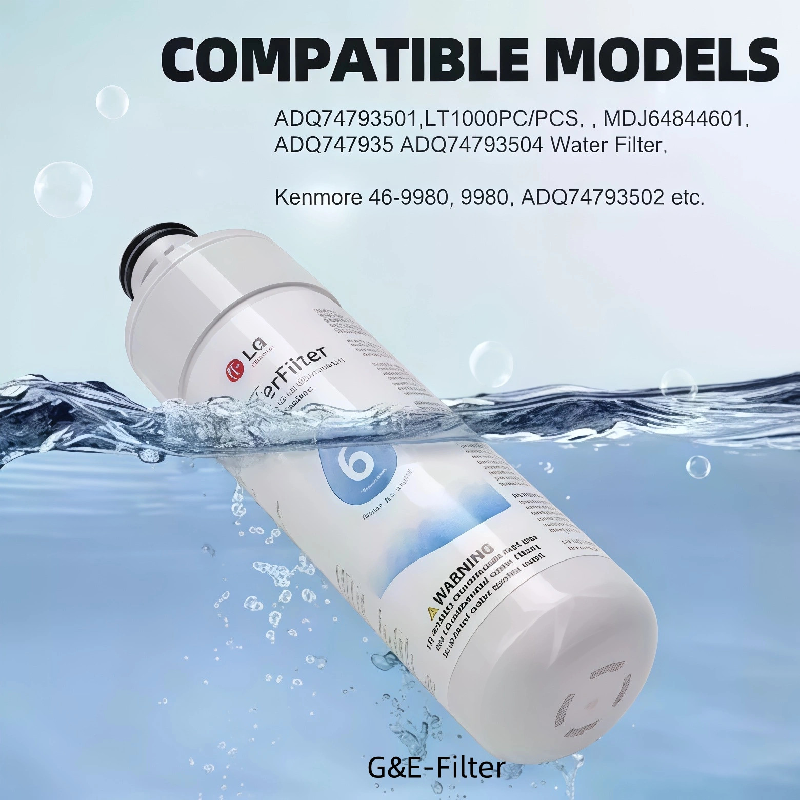 3Pack LG LT1000P/ADQ747935 GF-D706BSL Fridge Refrigerator Fresh Water Filter NEW