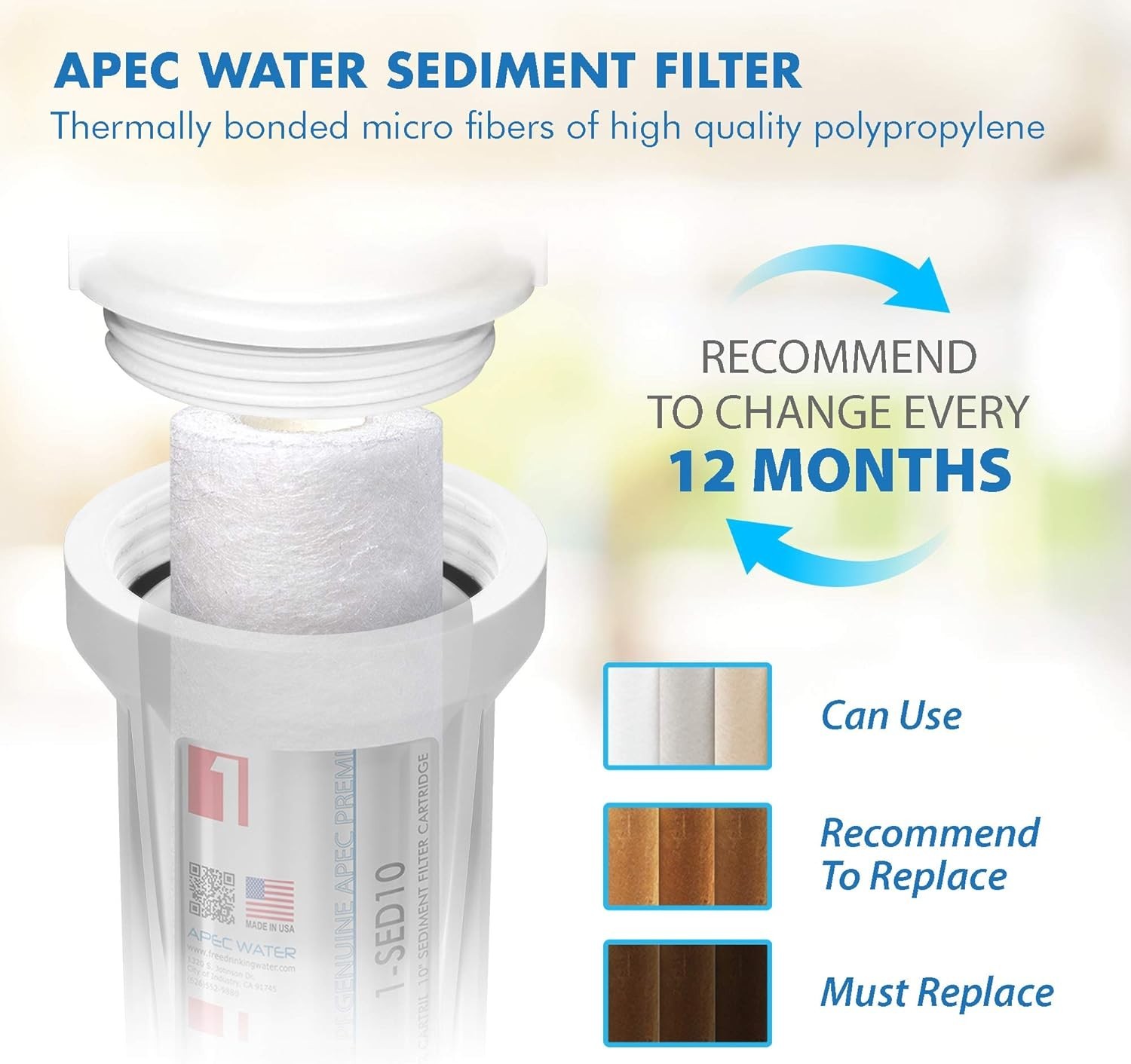 Systems ULTIMATE Series Made Stage 1, 2 & 3 Replacement For Undersink System