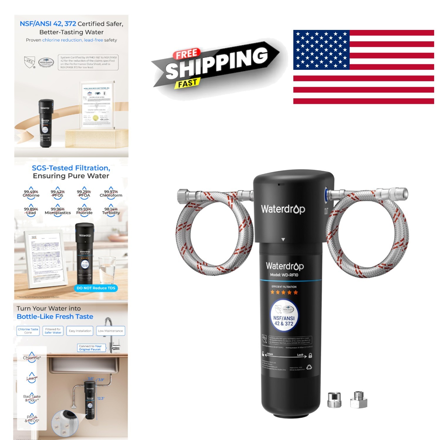 Efficient Water Filtration System Removes Impurities Retains Beneficial Minerals