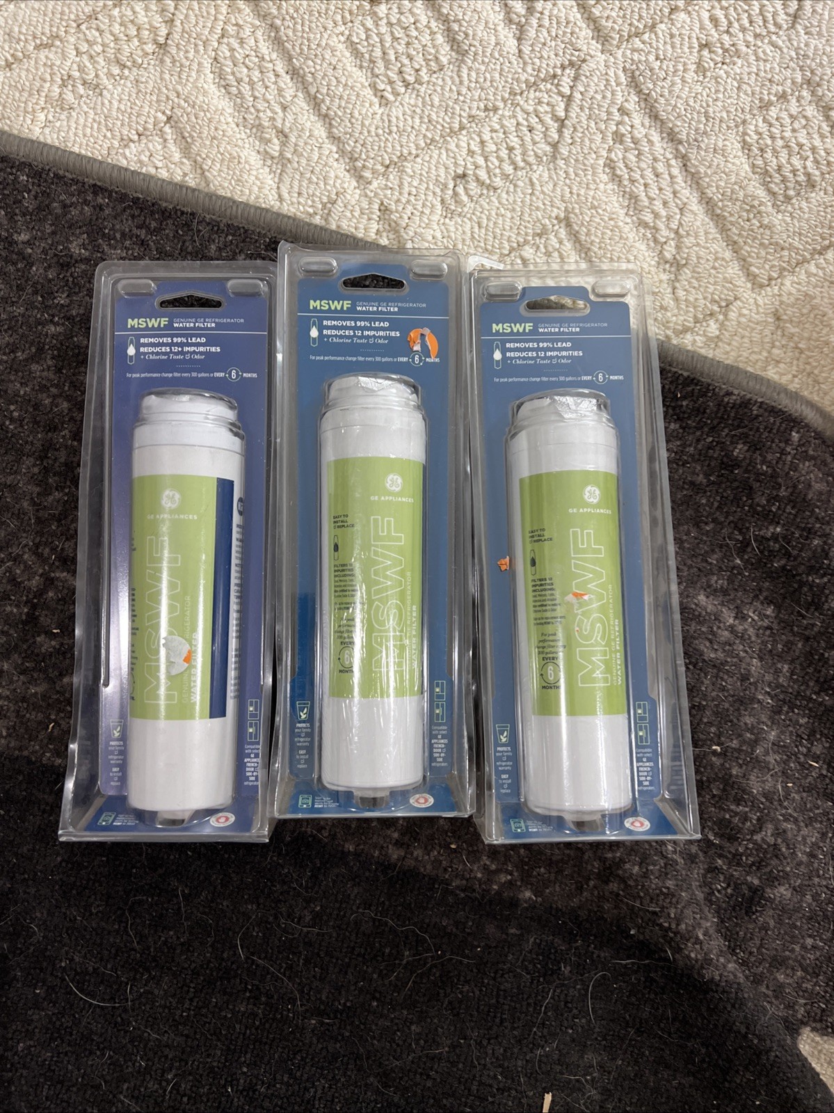 Genuine iGE SmartWater MSWF Refrigerator Cartridge Water Filter Lot of 3