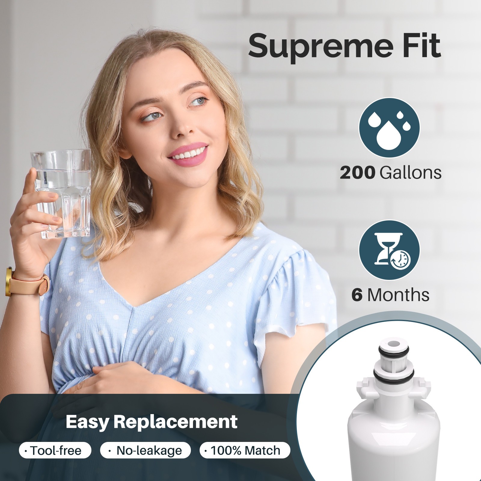 Fit For LG LT700P lg lfxc24726s ADQ36006102 CLCH106 Icepure Water Filter 4 Pack