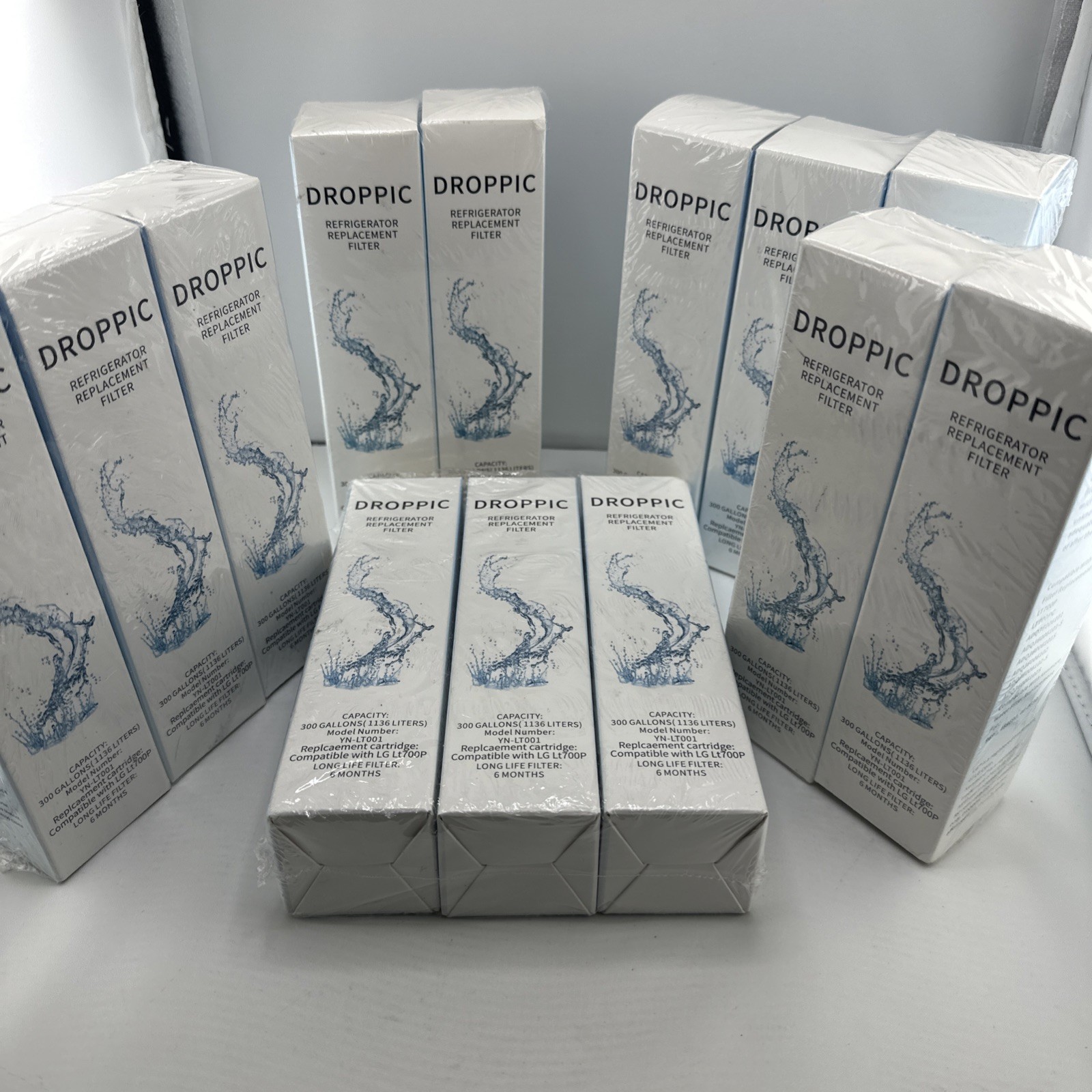 Droppic Refrigerator Replacement Filter, NEW, compatible with LG700P Lot Of 13