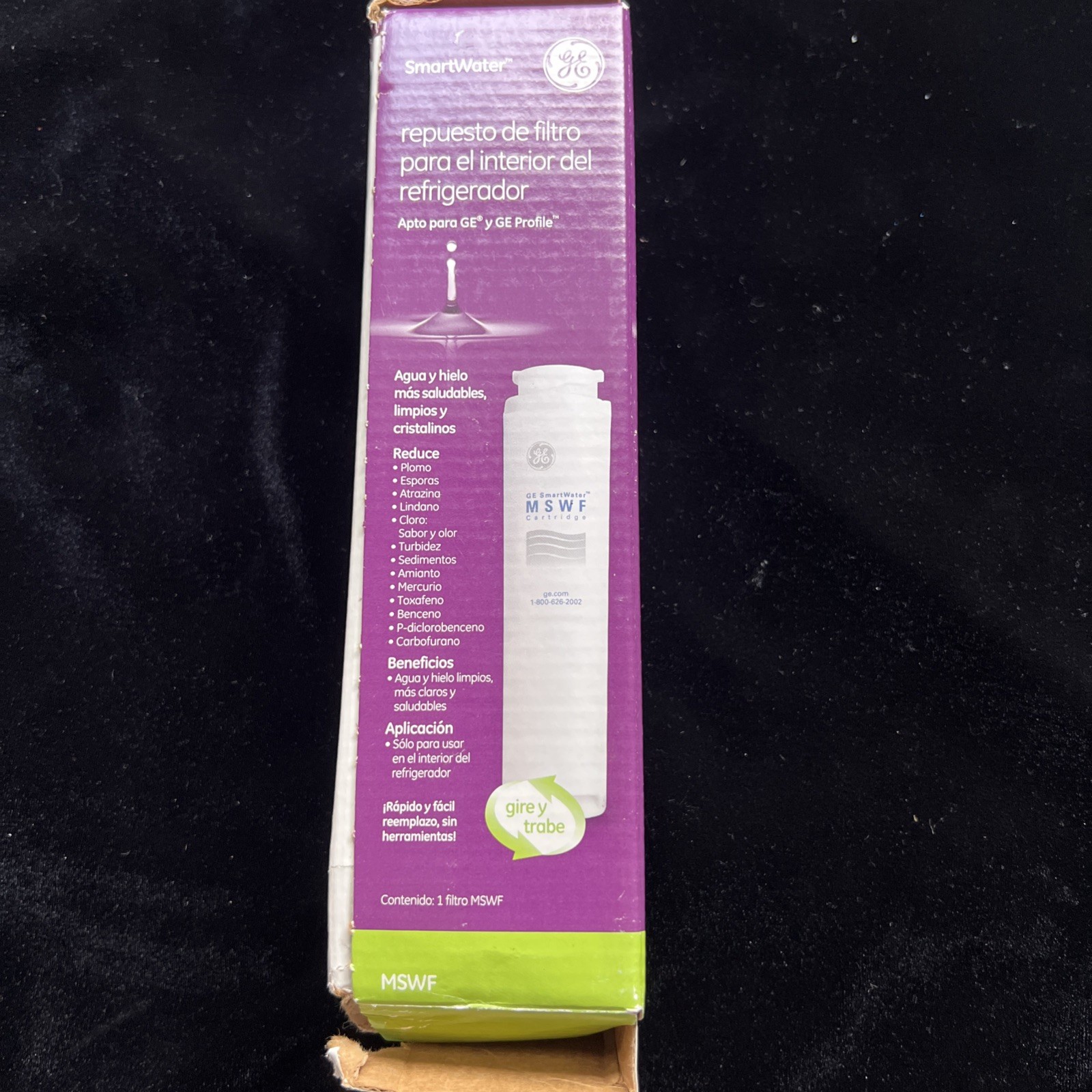 GENUINE GE MSWF SmartWater Refrigerator Water Filter Fits GE & GE Profile NEW