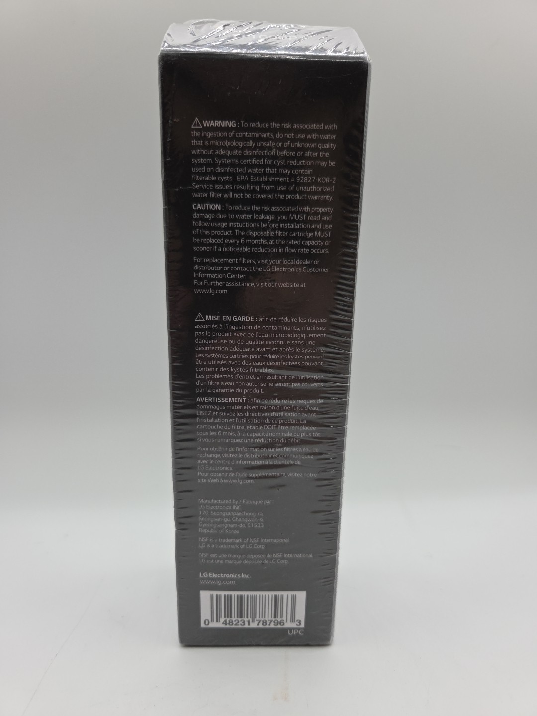 LG LT1000P Genuine Refrigerator Refresh Ice Water Filter ADQ747935 US