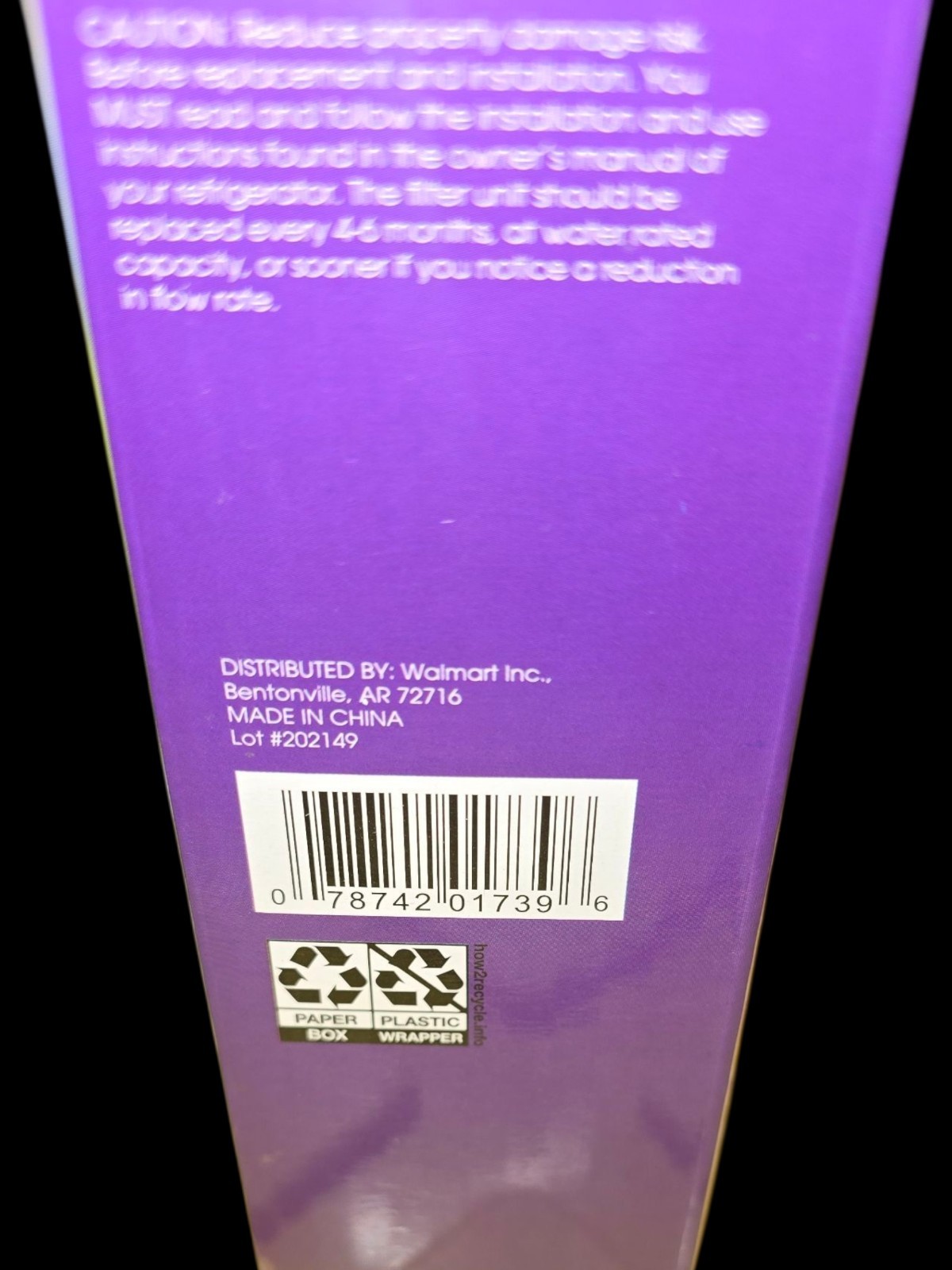 Great Value Refrigerator Water Replacement Filter For GE RPWF New