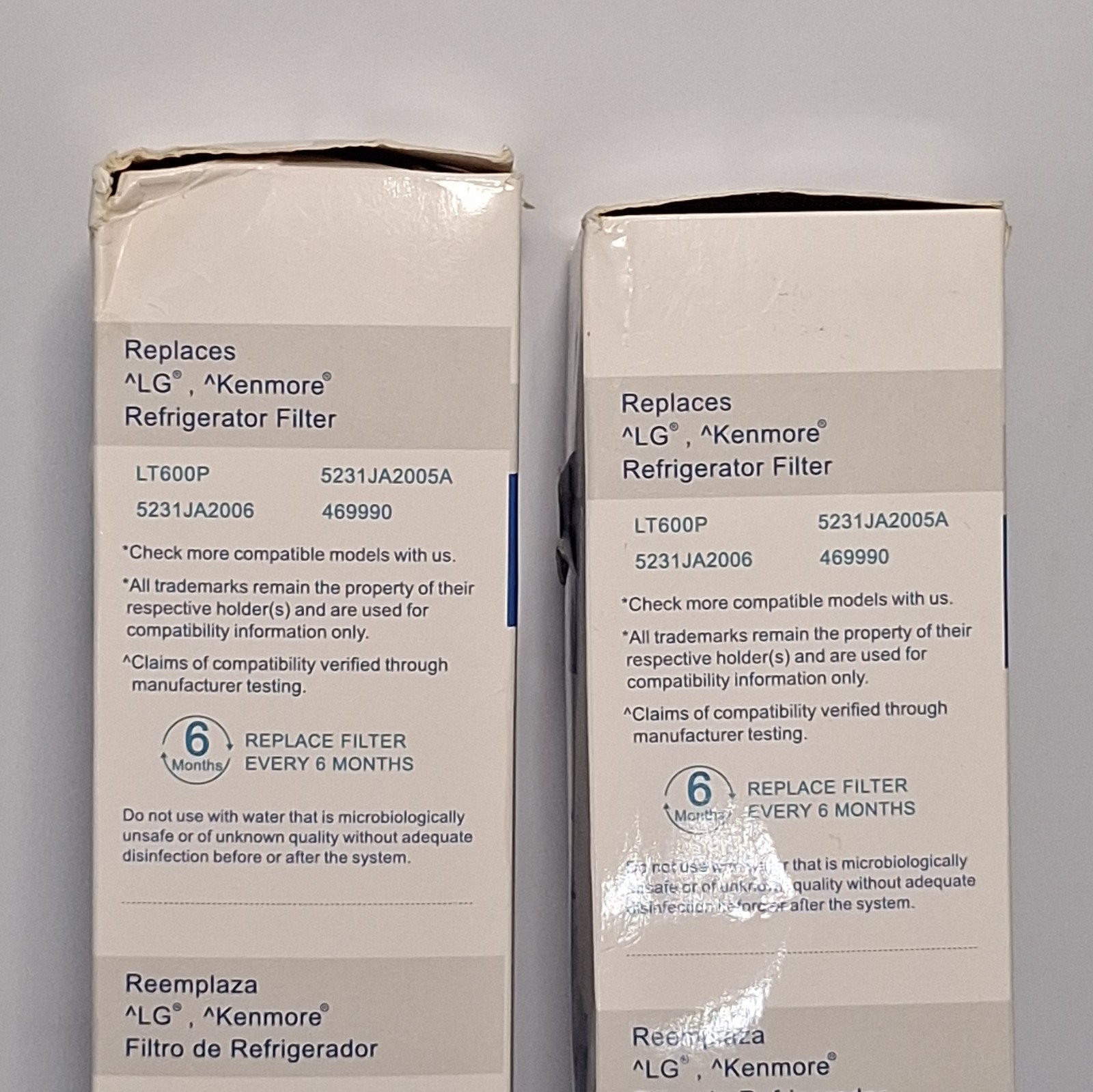 2 RWF1000A Refrigerator Water Filters For LG Kenmore LT600P 469990 5231JA2005A