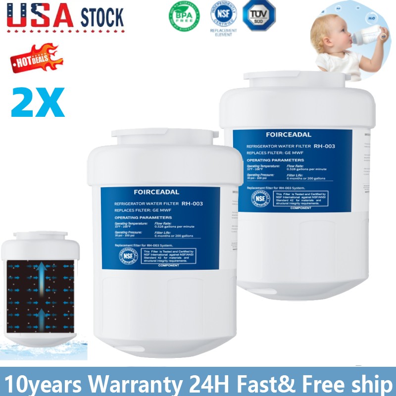 NEW 2pack For GE MWF MWFP GWF 46-9991 Smartwater Fridge Water Filter US